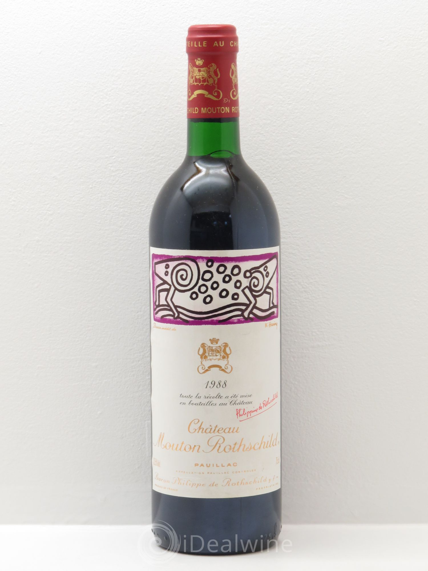 Château Mouton Rothschild 1er Grand Cru Classé 1988 - Lot de 1 bouteille - 0