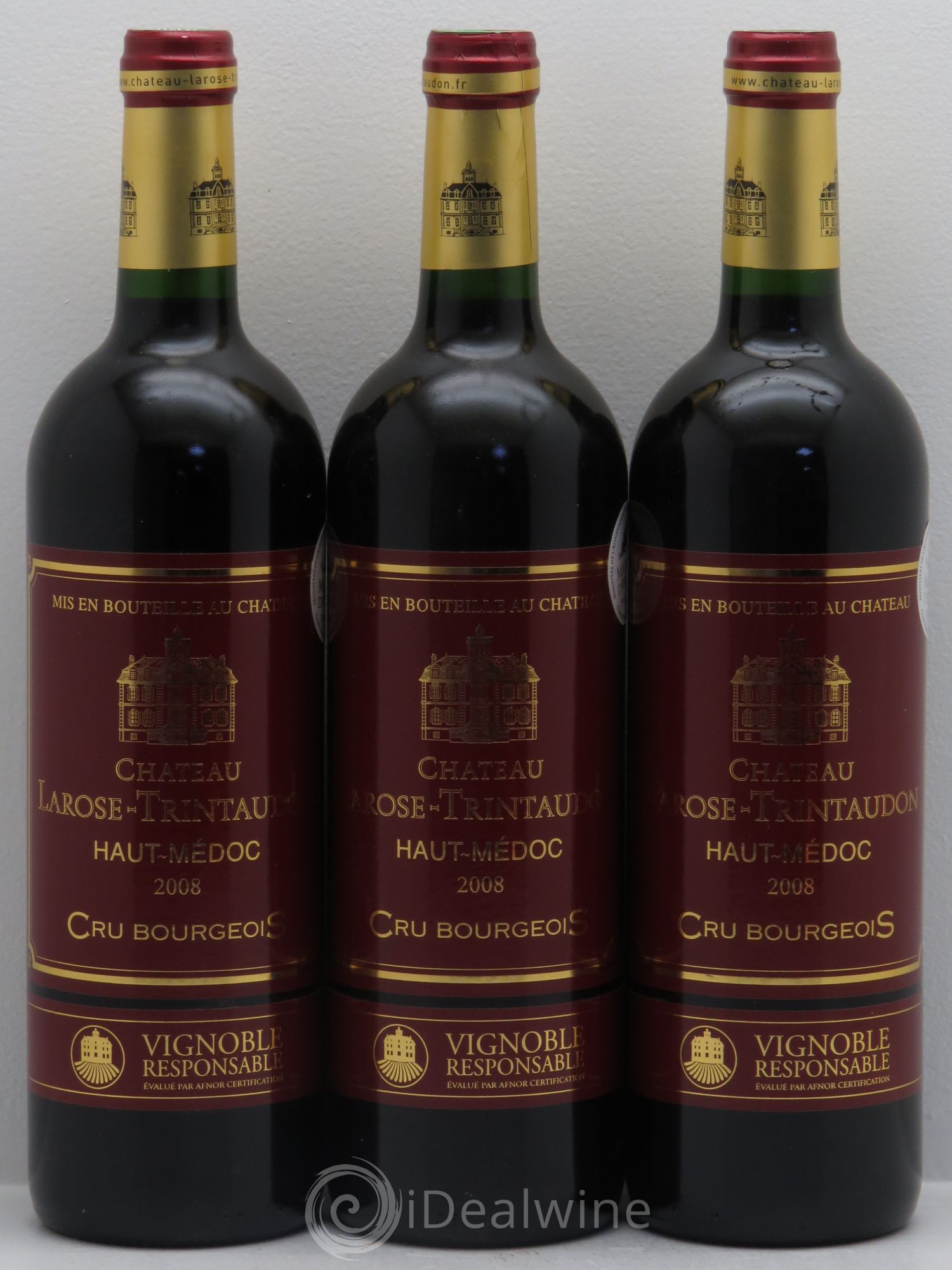 Château Larose Trintaudon Cru Bourgeois 2008 - Lot de 3 bouteilles - 0