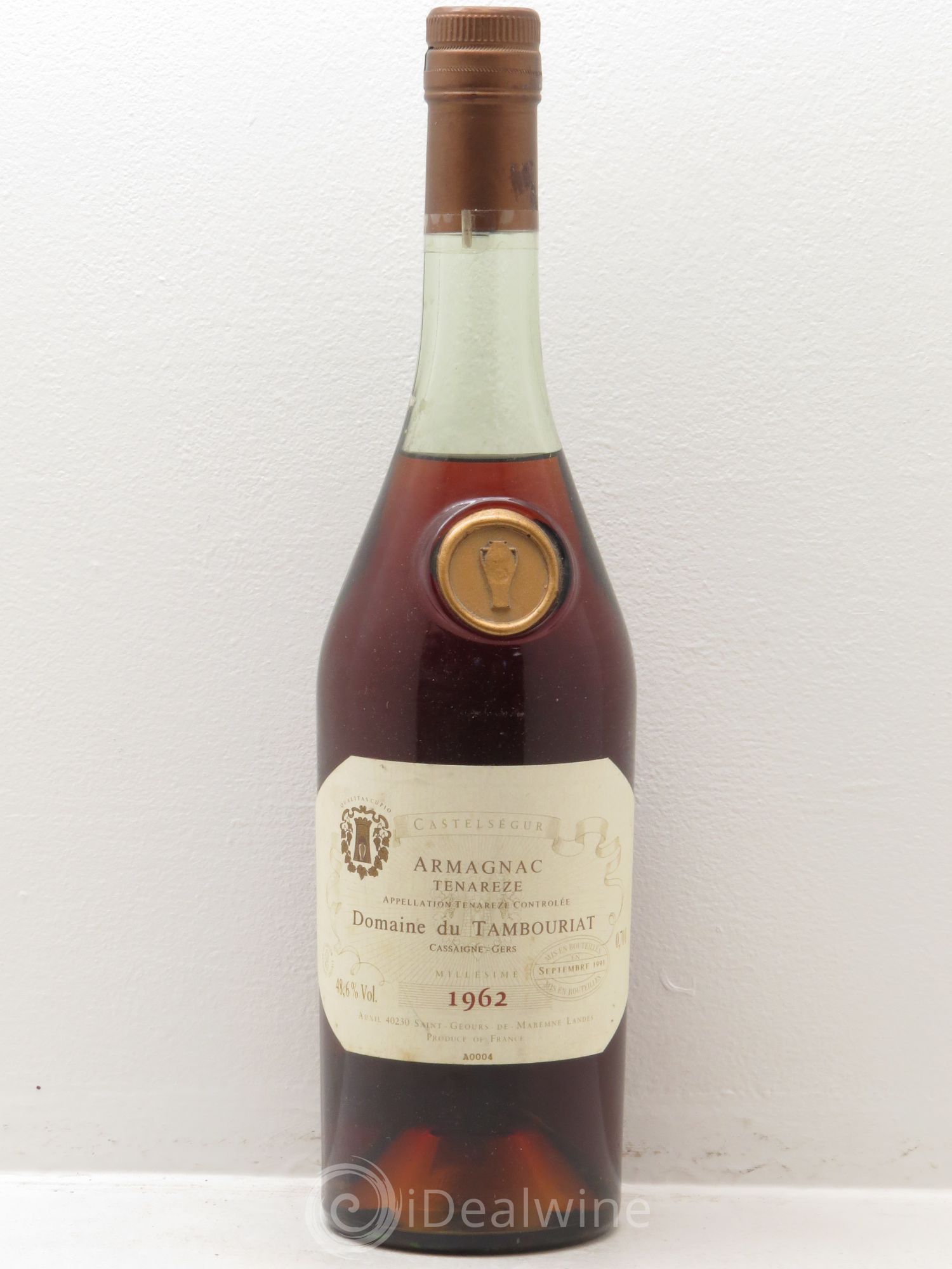 Armagnac Tenareze Domaine du Tambouriat 48.6° 1962 - Posten von 1 Flasche - 0