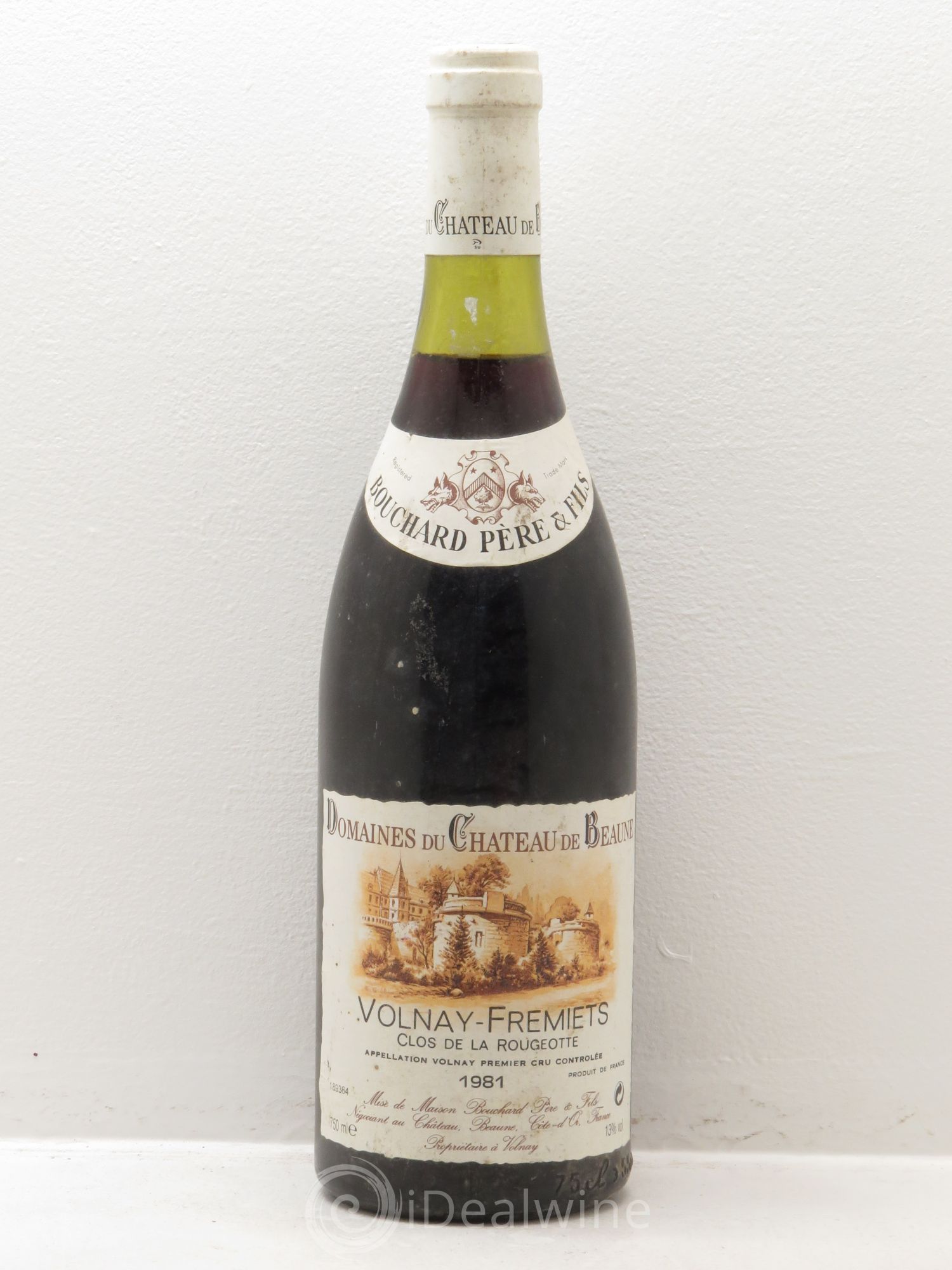 Volnay 1er Cru Frémiets - Clos de la Rougeotte Bouchard Père & Fils 1981 - Lot de 1 bouteille - 0