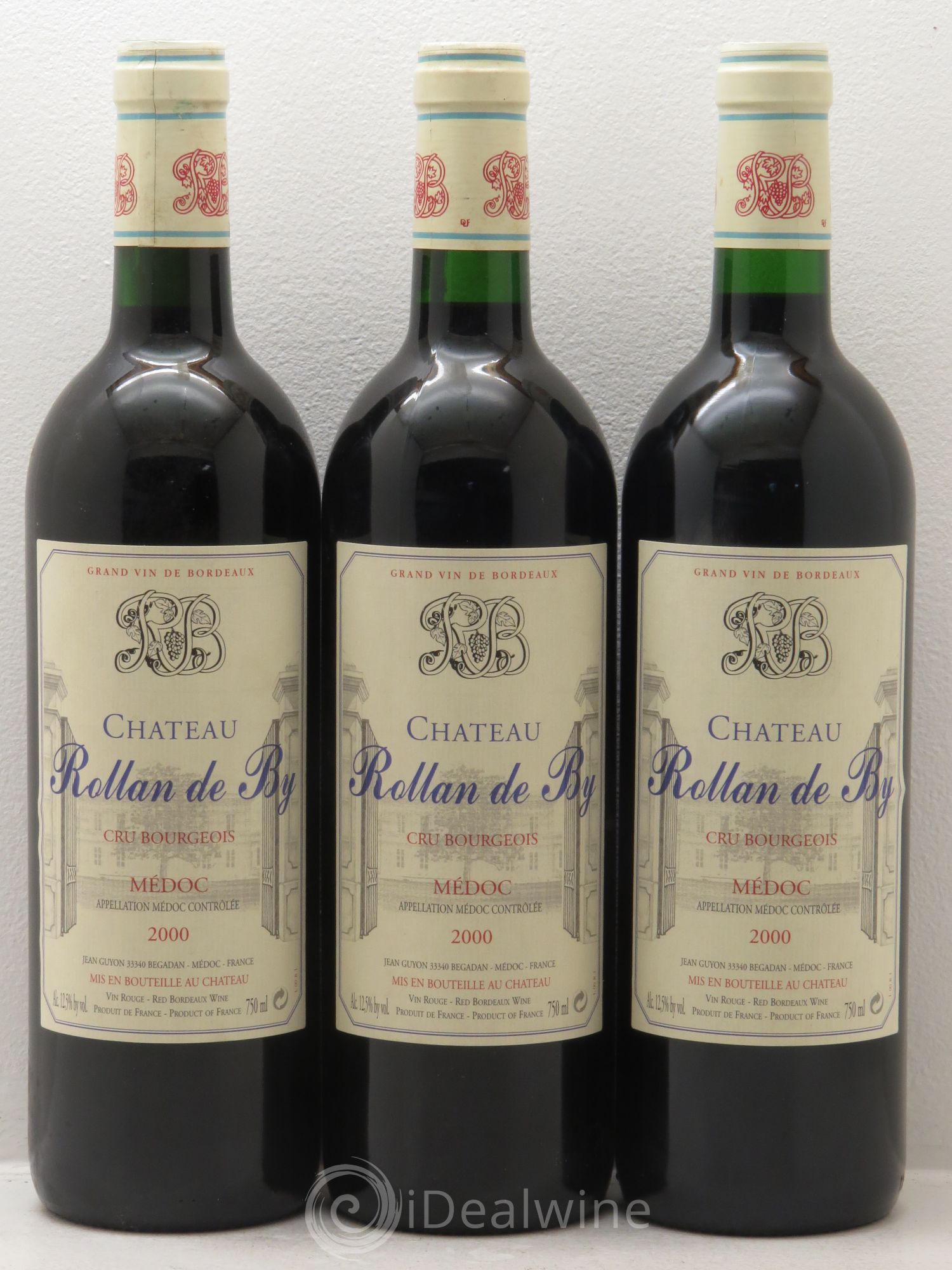 Château Rollan de By Cru Bourgeois 2000 - Lot de 3 bouteilles - 0