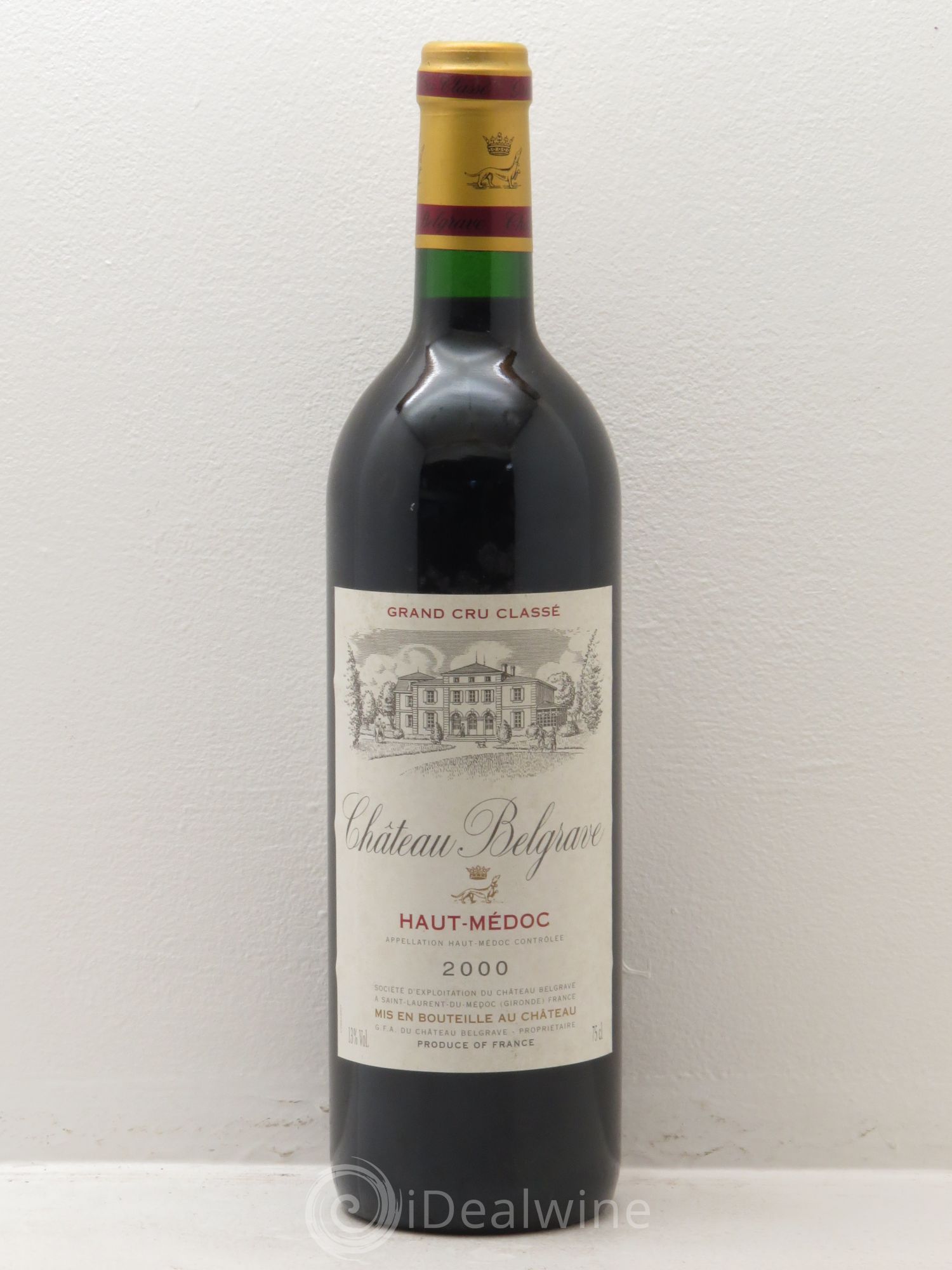 Château Belgrave 5ème Grand Cru Classé 2000 - Lot de 1 bouteille - 0