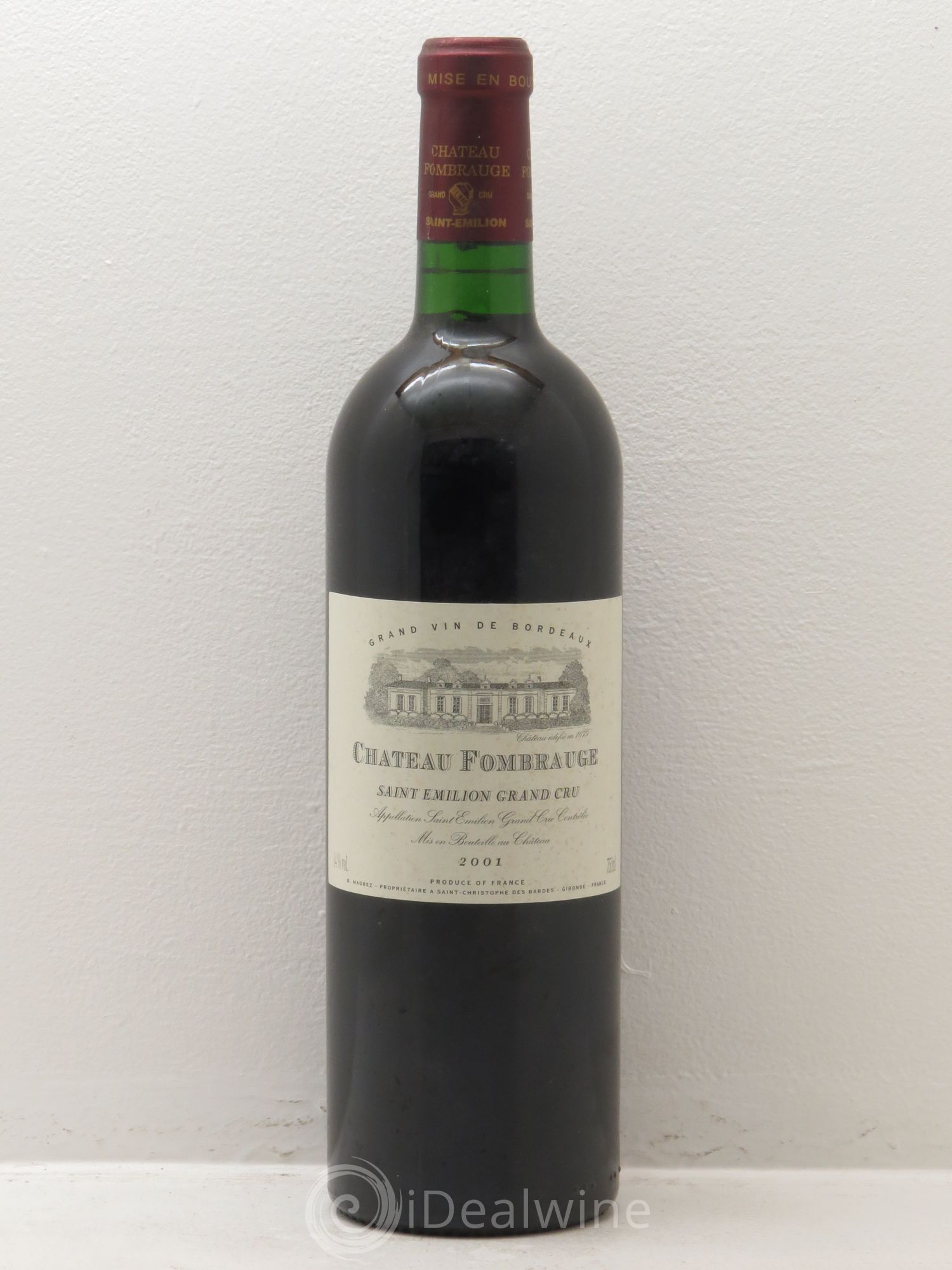 Château Fombrauge Grand Cru Classé 2001 - Lot de 1 bouteille - 0