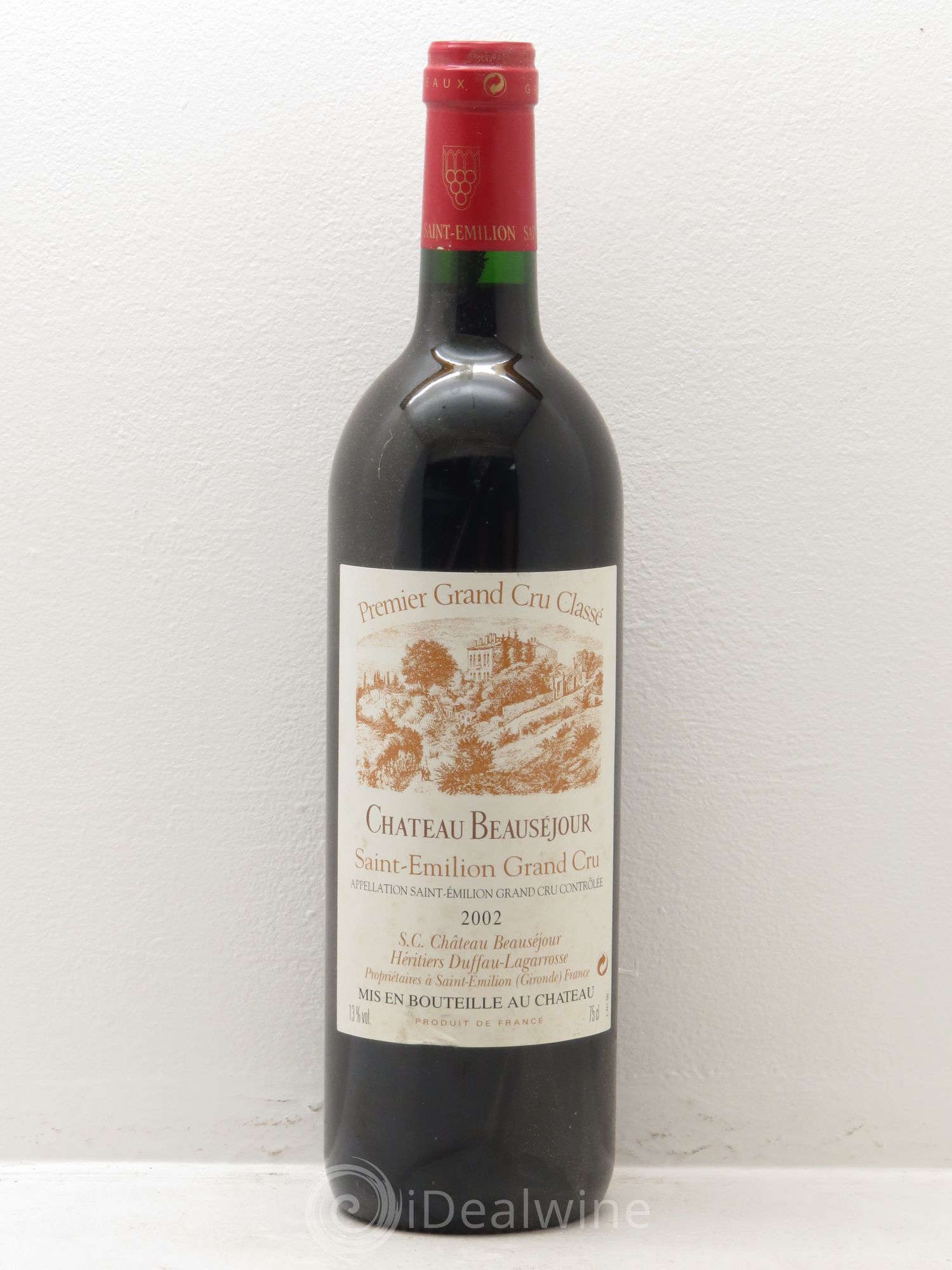 Château Beauséjour (Duffau-Lagarrosse) 1er Grand Cru Classé B 2002 - Lot de 1 bouteille - 0