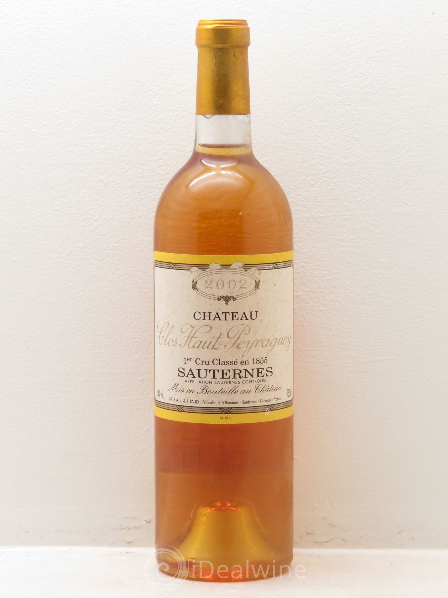 Clos Haut-Peyraguey 1er Grand Cru Classé 2002 - Lotto di 1 bottiglia - 0