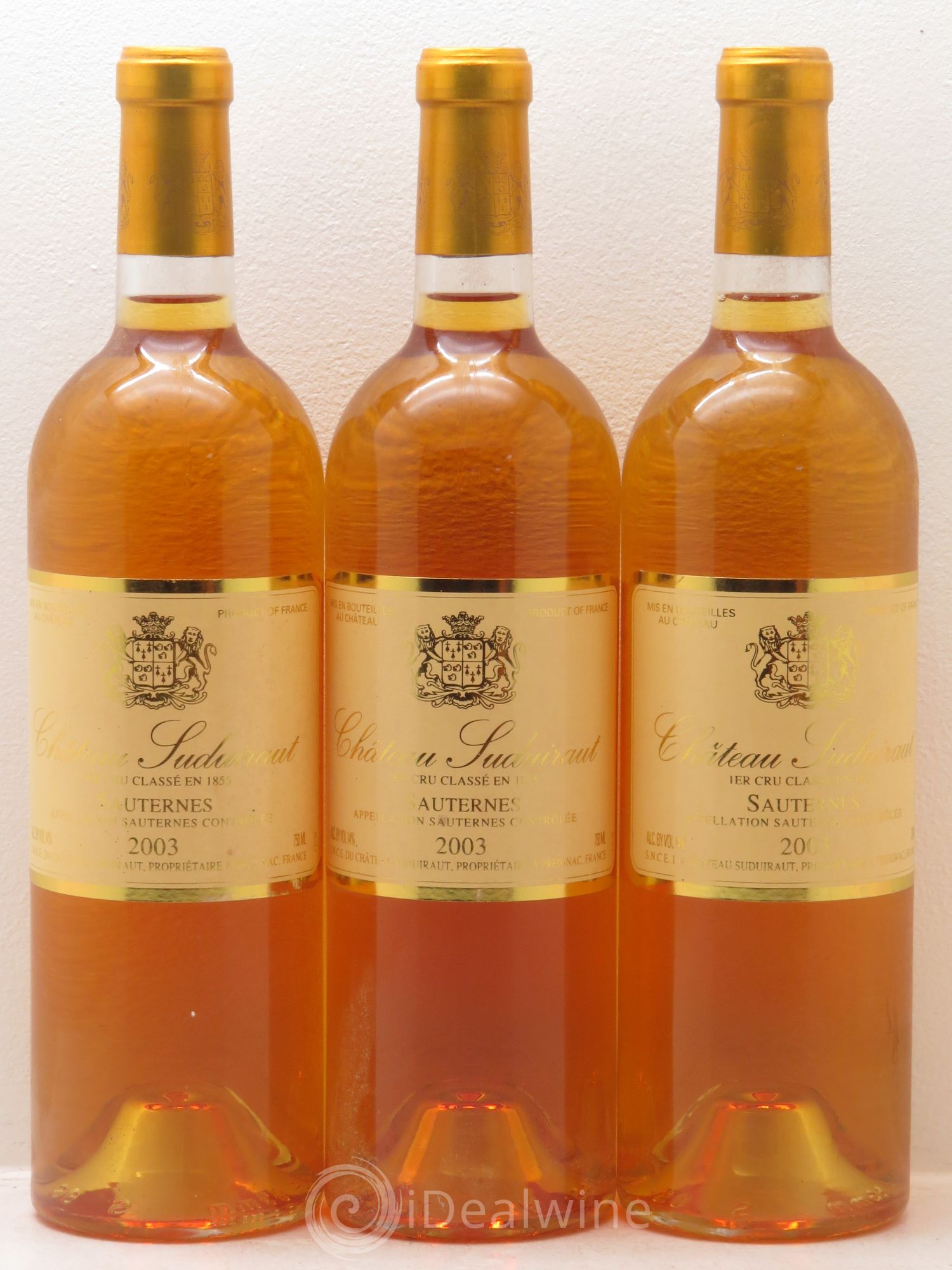 Château Suduiraut 1er Grand Cru Classé 2003 - Lotto di 3 bottiglie - 0