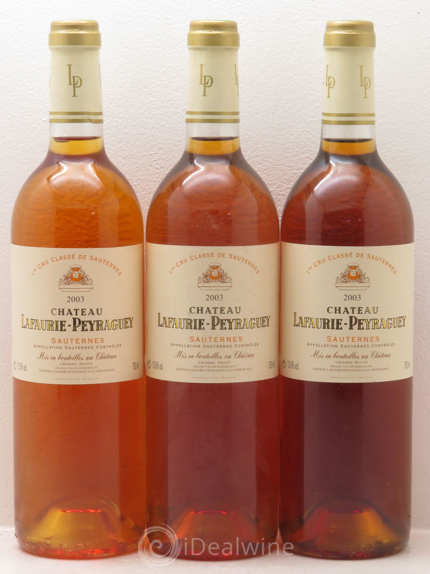 Château Lafaurie-Peyraguey 1er Grand Cru Classé 2003 - Lotto di 3 bottiglie - 0