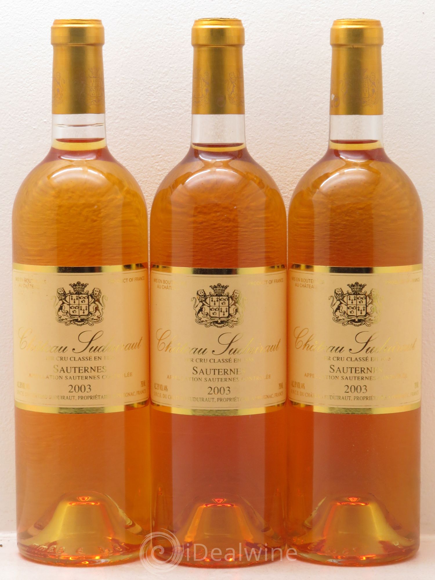Château Suduiraut 1er Grand Cru Classé 2003 - Lotto di 3 bottiglie - 0