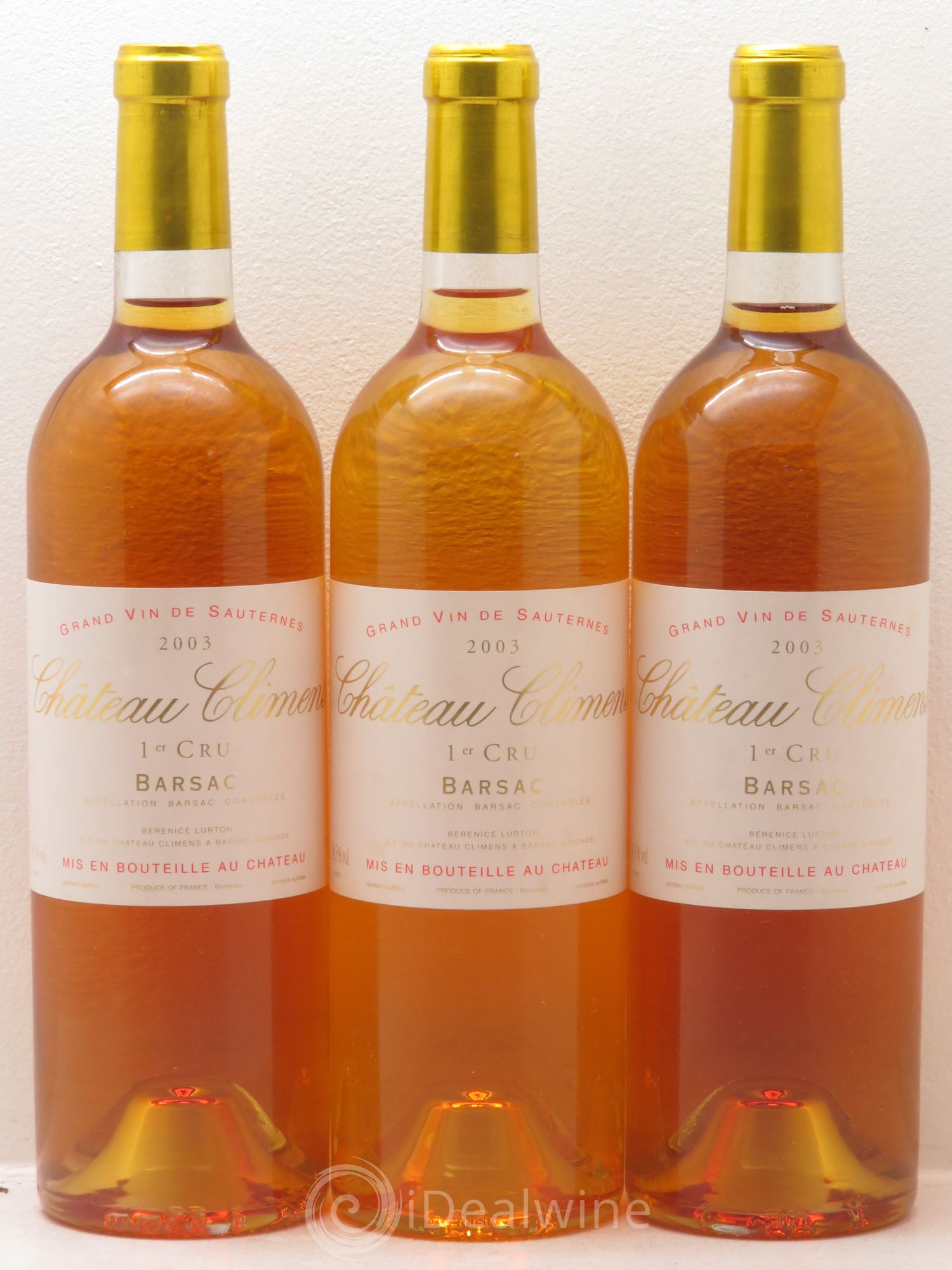 Château Climens 1er Grand Cru Classé 2003 - Lotto di 3 bottiglie - 0