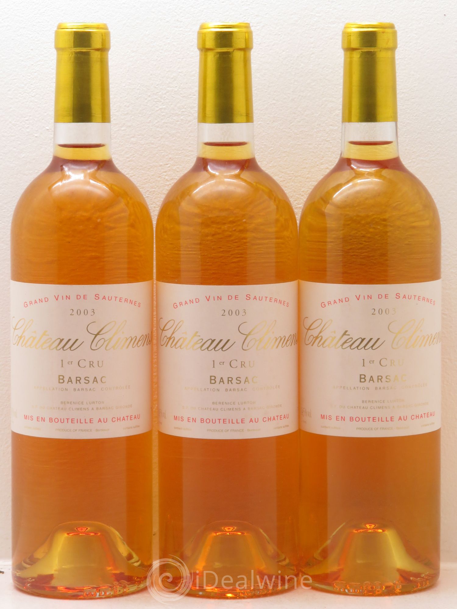 Château Climens 1er Grand Cru Classé 2003 - Lotto di 3 bottiglie - 0
