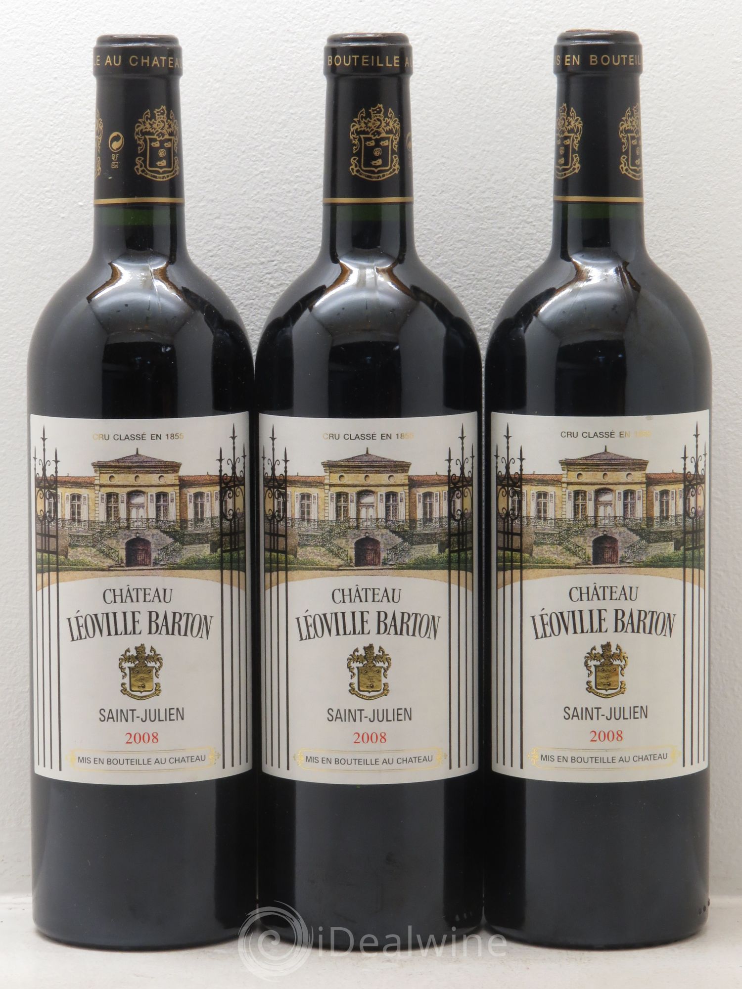 Château Léoville Barton 2ème Grand Cru Classé 2008 - Lot de 3 bouteilles - 0