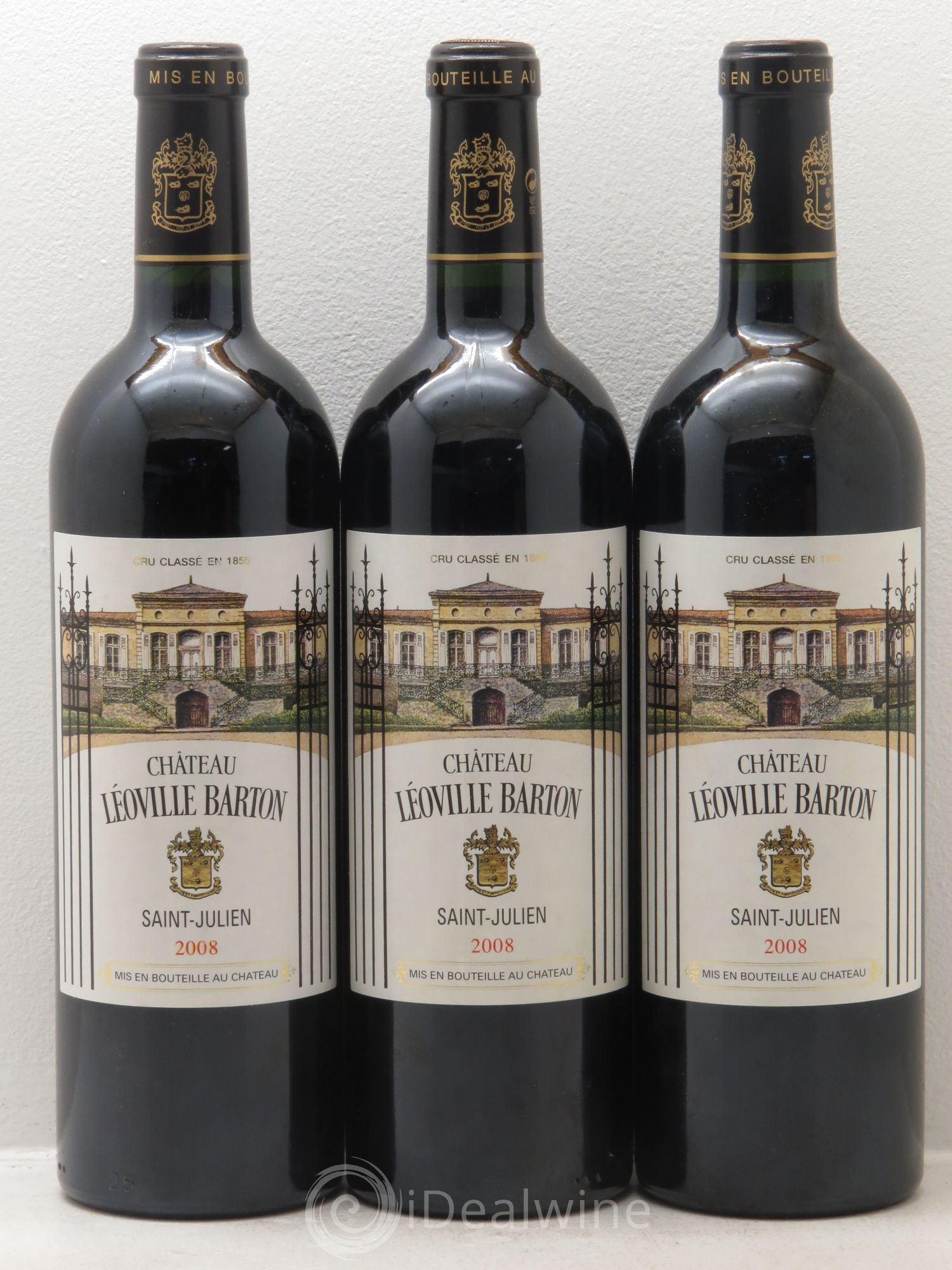 Château Léoville Barton 2ème Grand Cru Classé 2008 - Lot de 3 bouteilles - 0
