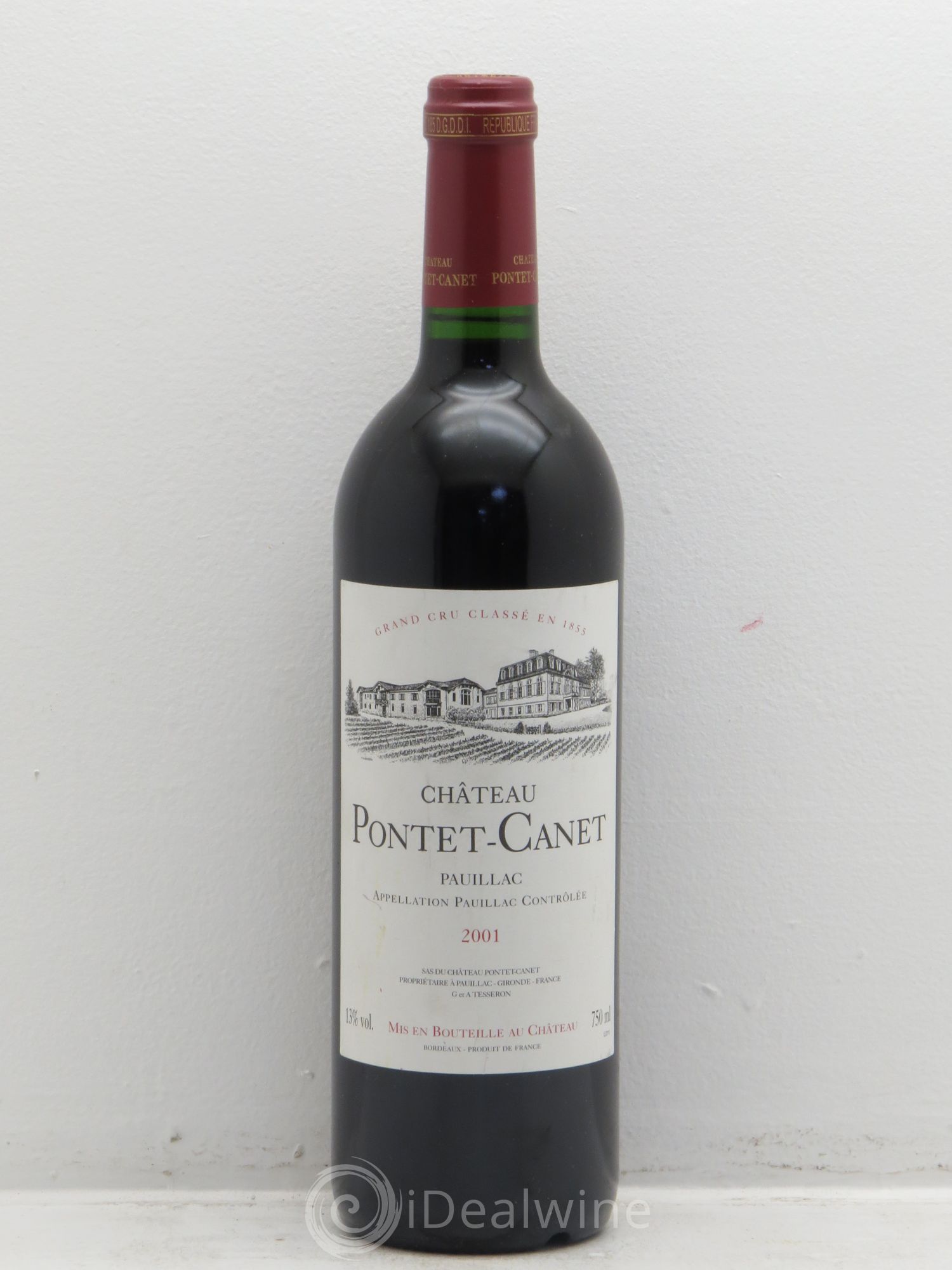 Château Pontet Canet 5ème Grand Cru Classé 2001 - Lot de 1 bouteille - 0