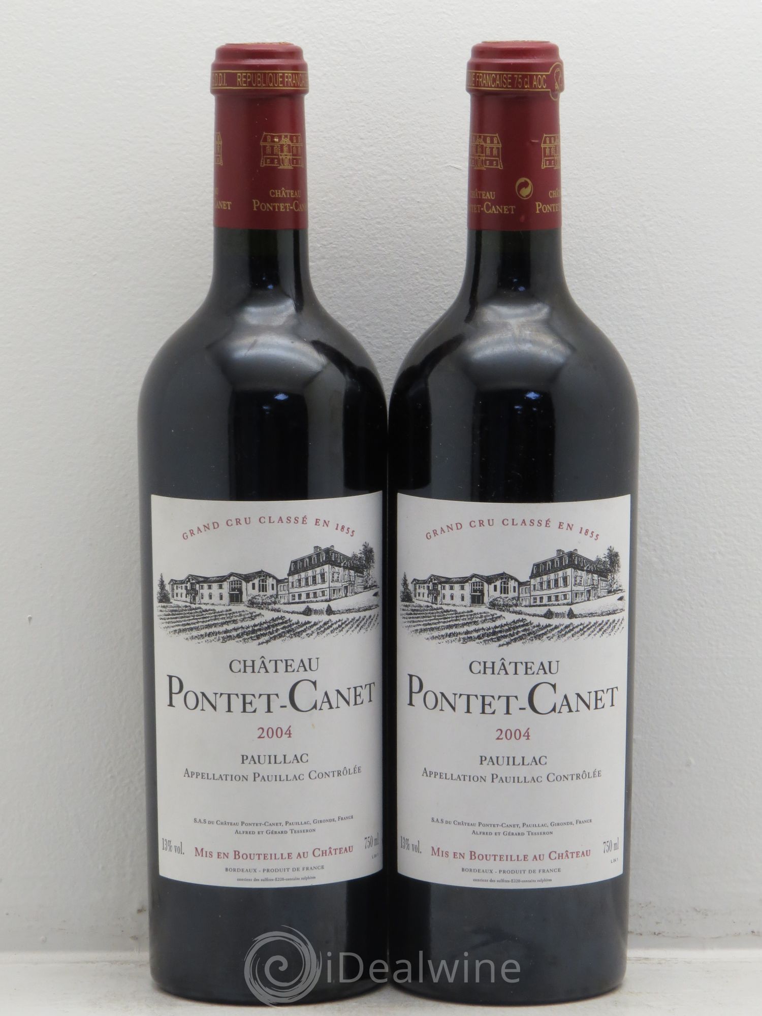 Château Pontet Canet 5ème Grand Cru Classé 2004 - Lot de 2 bouteilles - 0
