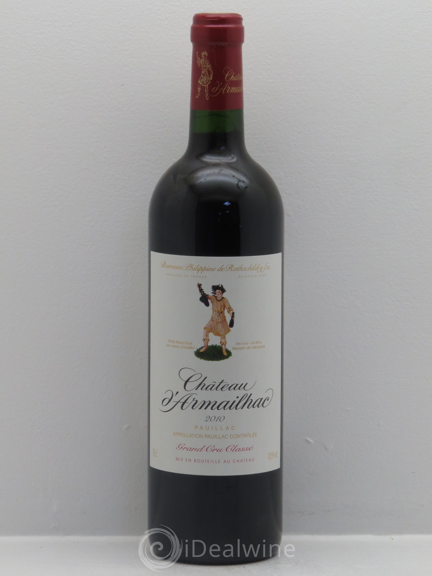 Château d' Armailhac - Mouton Baron(ne) Philippe 5ème Grand Cru Classé 2010 - Lot de 1 bouteille - 0