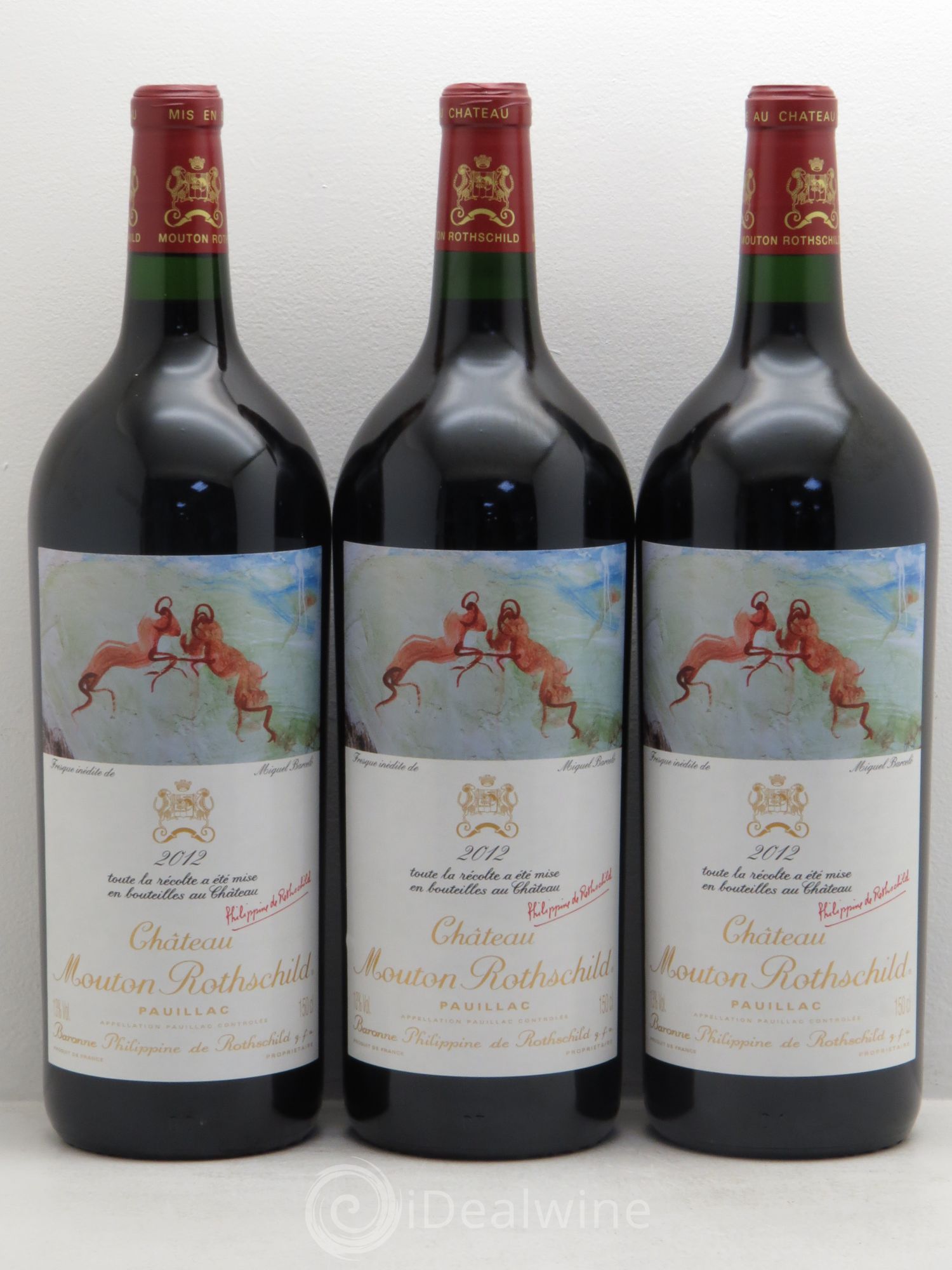 Château Mouton Rothschild 1er Grand Cru Classé 2012 - Lot de 3 magnums - 0