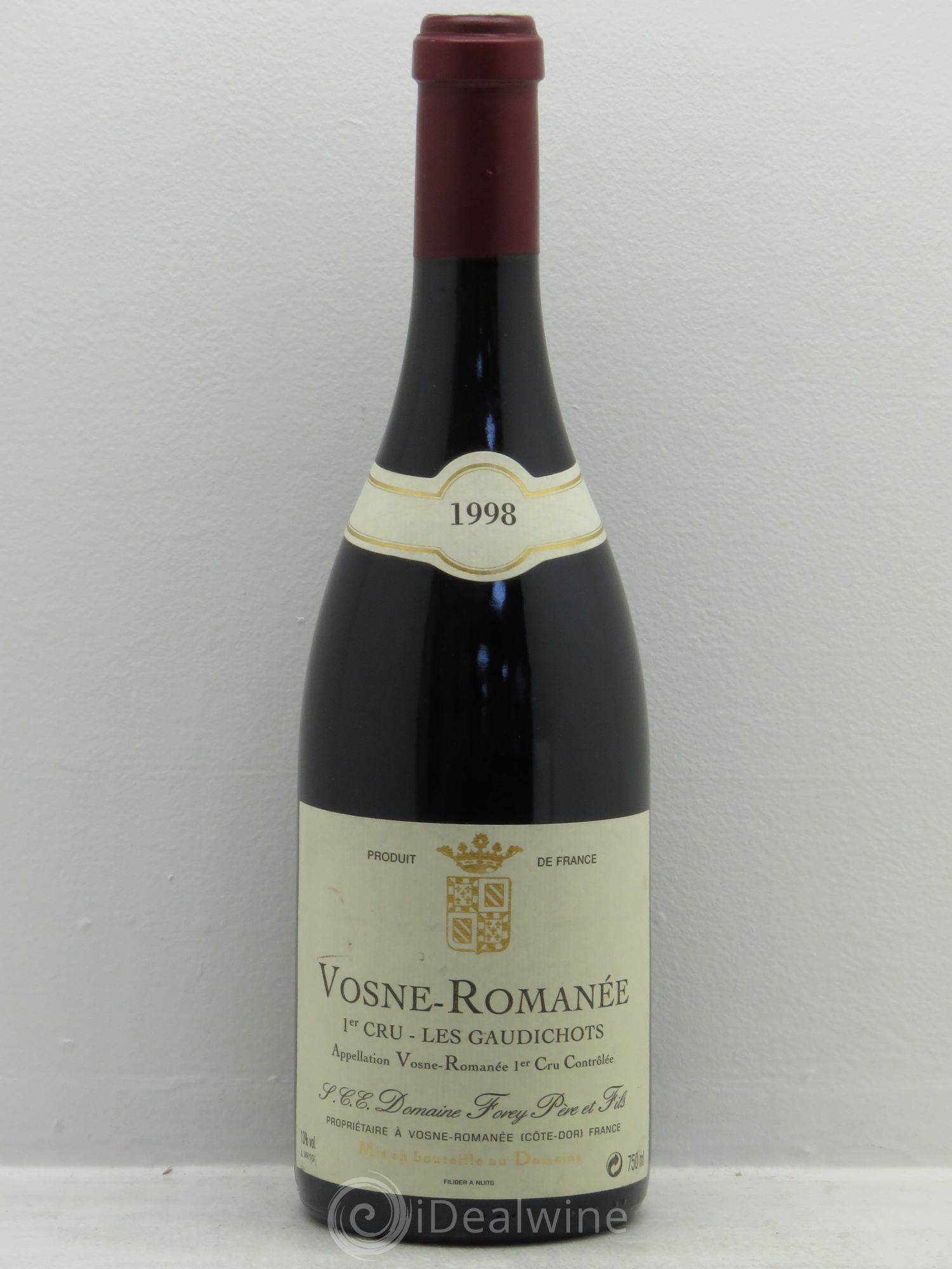 Vosne-Romanée 1er Cru Les Gaudichots Forey Père et Fils (Domaine) 1998 - Lot de 1 bouteille - 0