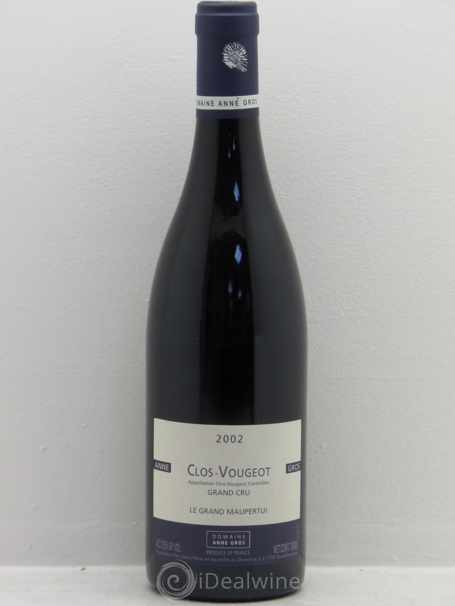 Clos de Vougeot Grand Cru Le Grand Maupertui Anne Gros 2002 - Lot de 1 bouteille - 0