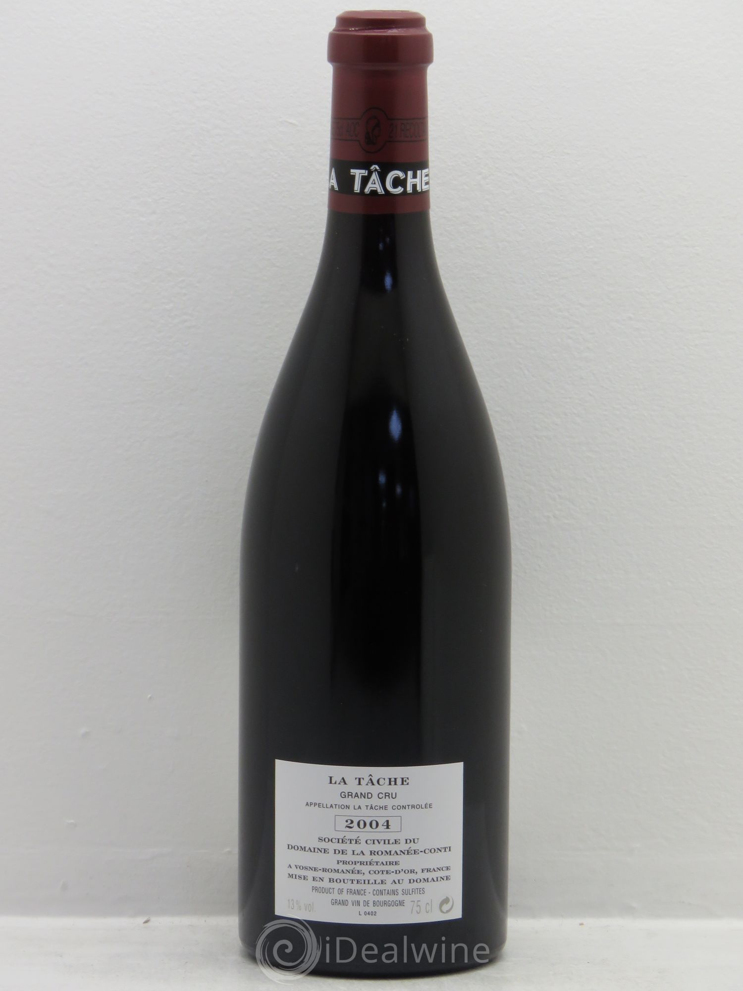 La Tâche Grand Cru Domaine de la Romanée-Conti 2004 - Lot de 1 bouteille - 1