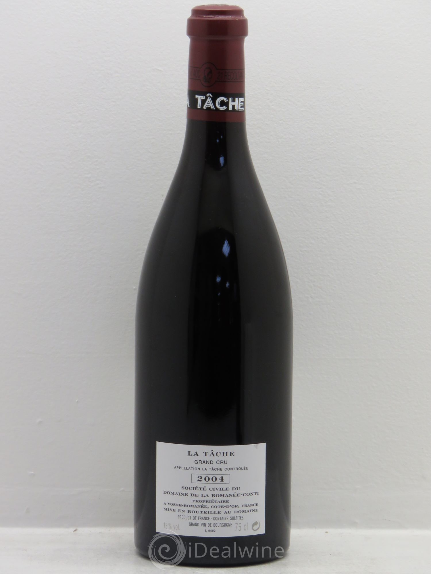 La Tâche Grand Cru Domaine de la Romanée-Conti 2004 - Lot de 1 bouteille - 1