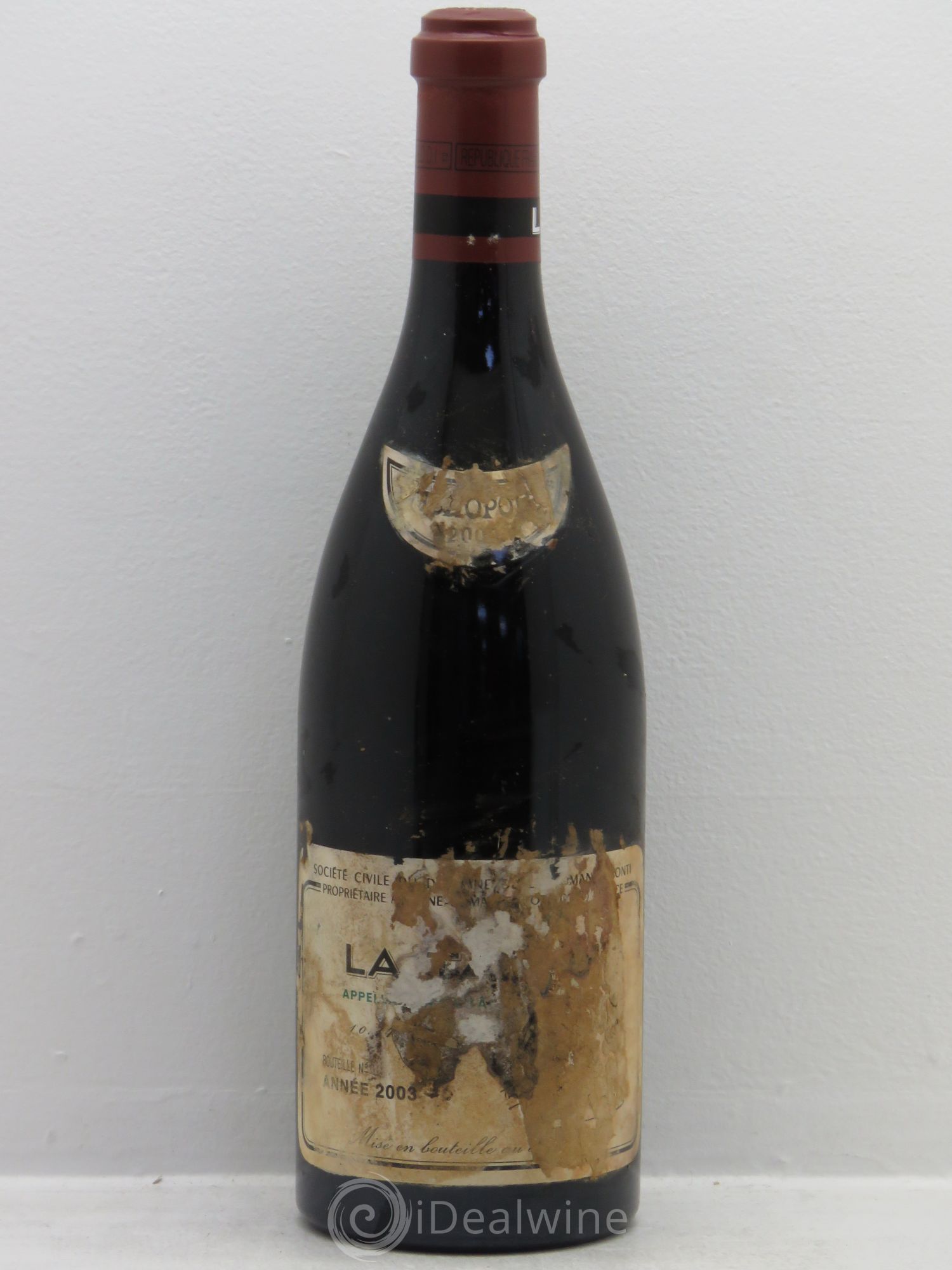La Tâche Grand Cru Domaine de la Romanée-Conti 2003 - Lot de 1 bouteille - 0