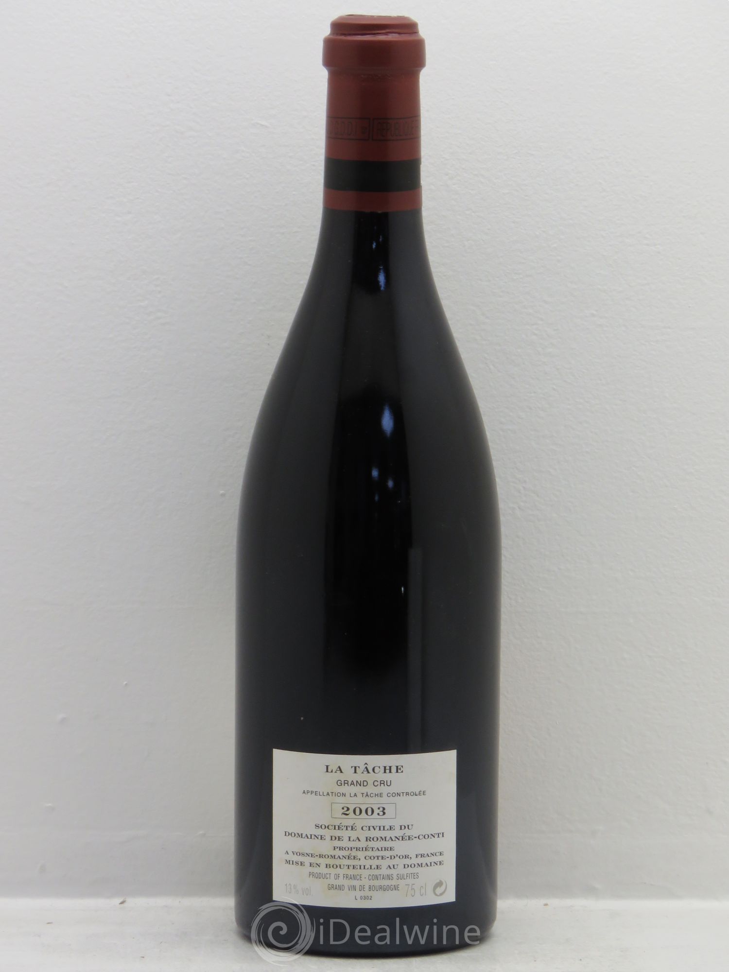 La Tâche Grand Cru Domaine de la Romanée-Conti 2003 - Lot de 1 bouteille - 1