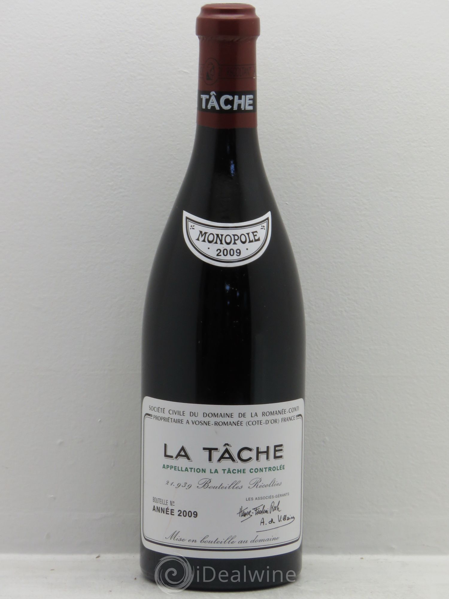 La Tâche Grand Cru Domaine de la Romanée-Conti 2009 - Lot de 1 bouteille - 0