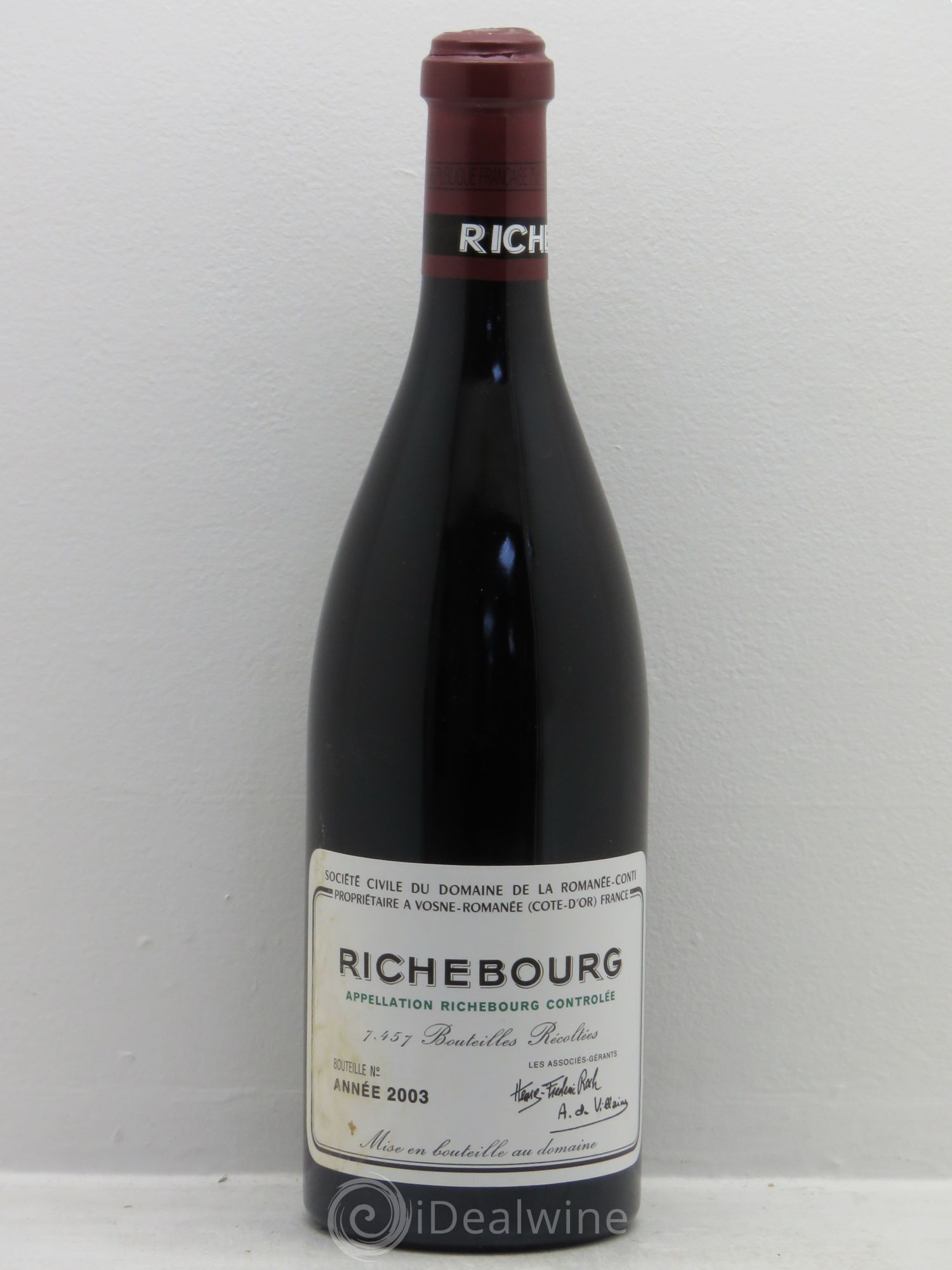 Richebourg Grand Cru Domaine de la Romanée-Conti 2003 - Lot de 1 bouteille - 0