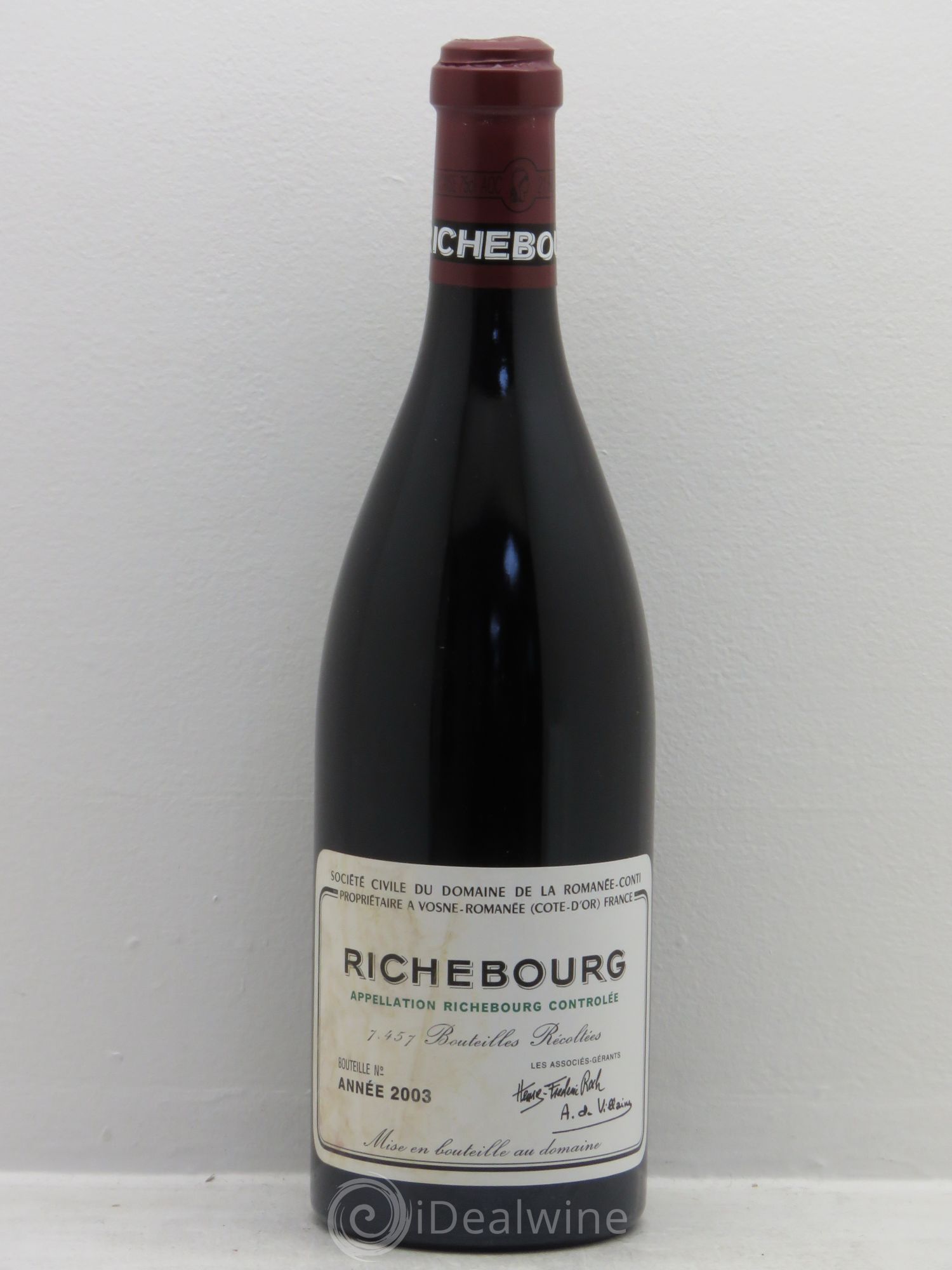 Richebourg Grand Cru Domaine de la Romanée-Conti 2003 - Lot de 1 bouteille - 0