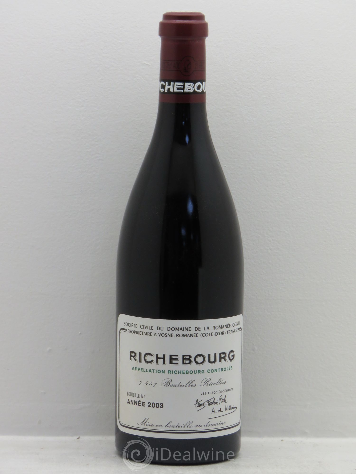 Richebourg Grand Cru Domaine de la Romanée-Conti 2003 - Posten von 1 Flasche - 0