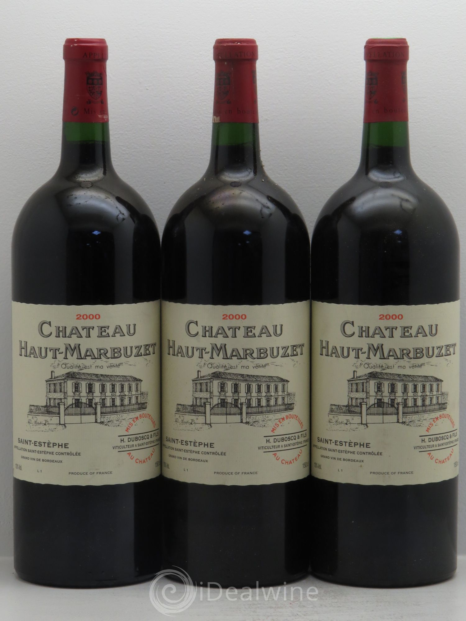 Château Haut Marbuzet 2000 - Lot de 3 magnums - 0