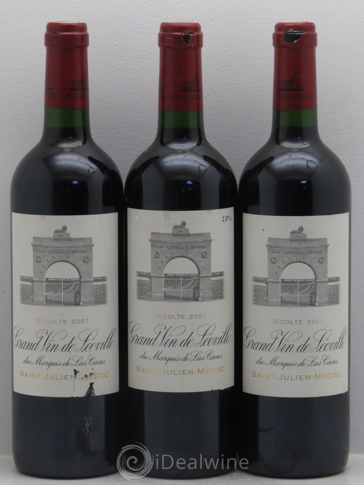 Château Léoville Las Cases 2ème Grand Cru Classé 2007 - Lot de 3 bouteilles - 0