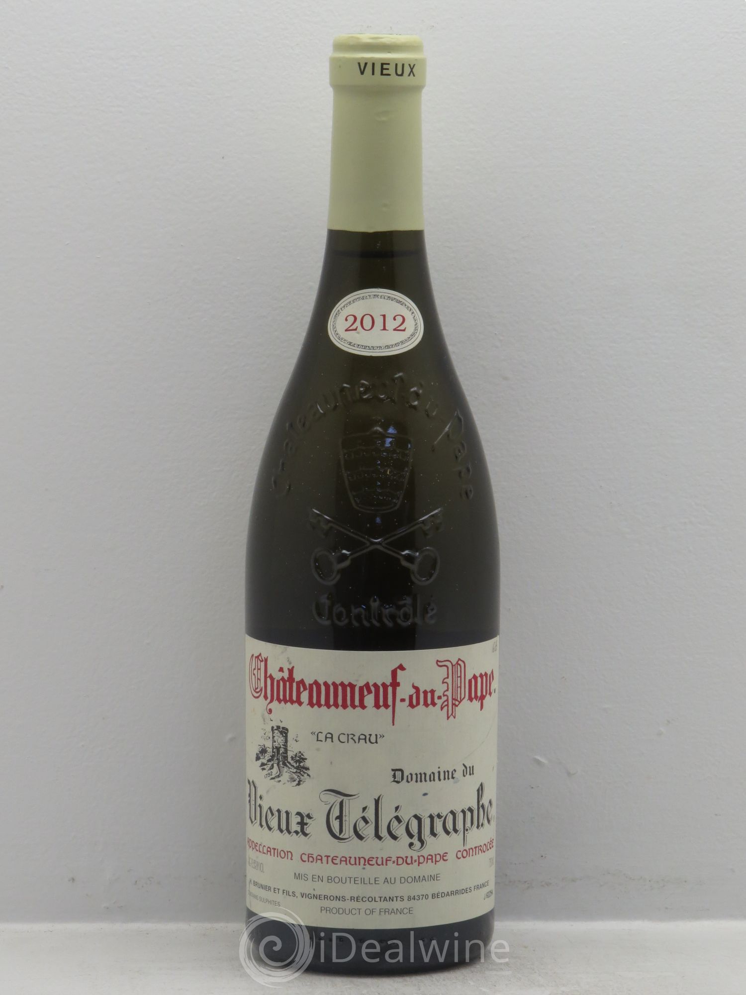 Châteauneuf-du-Pape Vieux Télégraphe (Domaine du) Vignobles Brunier 2012 - Lot de 1 bouteille - 0