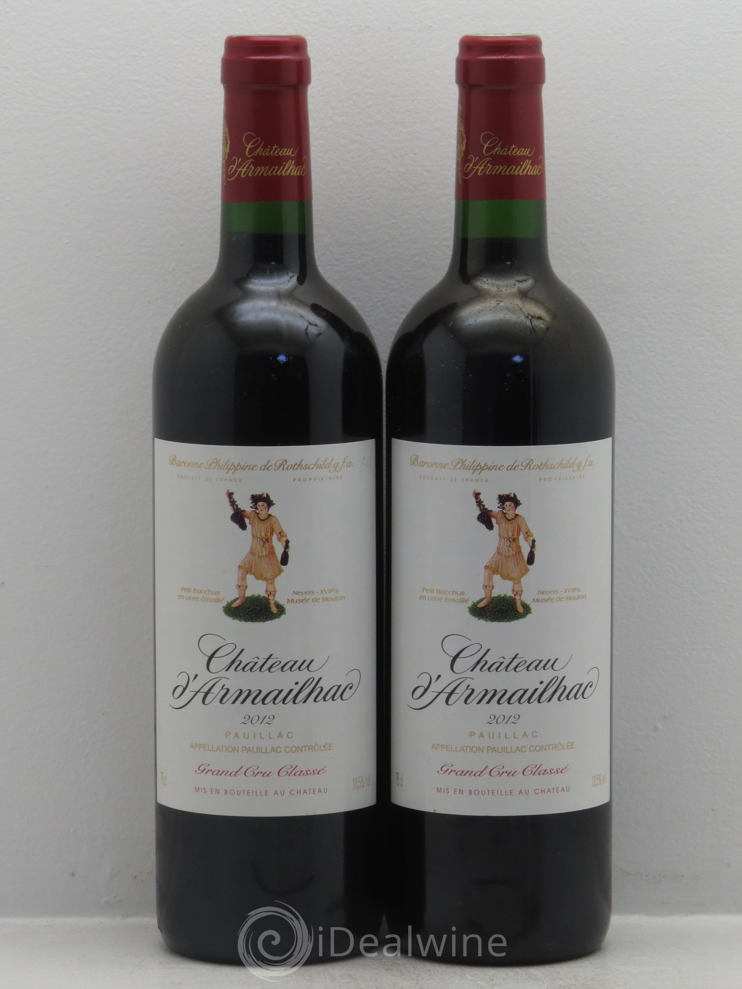 Château d' Armailhac - Mouton Baron(ne) Philippe 5ème Grand Cru Classé 2012 - Lot de 2 bouteilles - 0