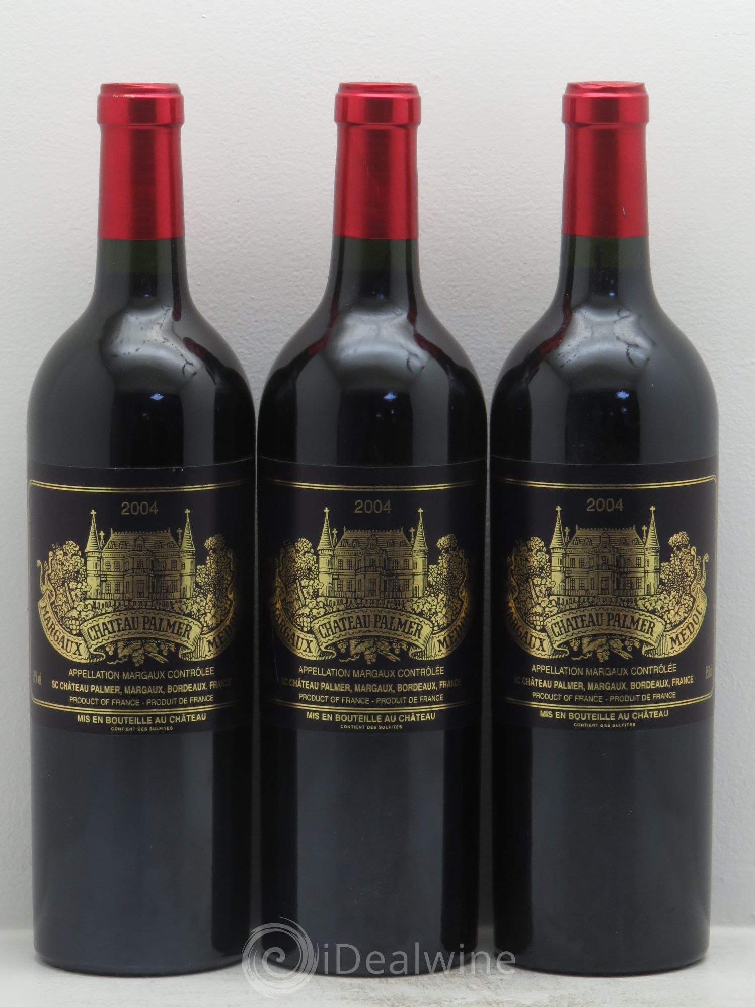 Château Palmer 3ème Grand Cru Classé 2004 - Lot de 3 bouteilles - 0