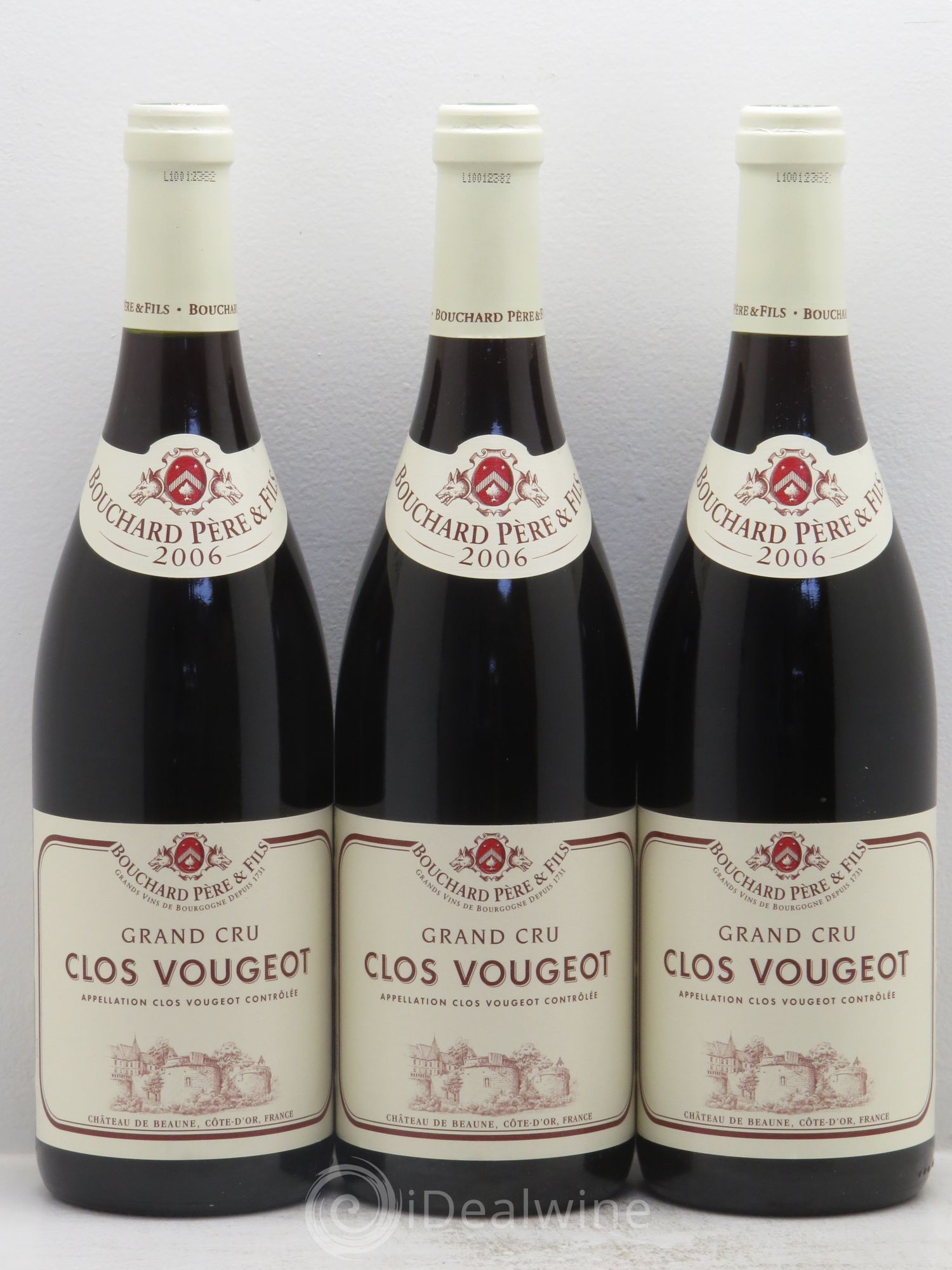 Clos de Vougeot Grand Cru Bouchard Père & Fils 2006 - Lot de 3 bouteilles - 0