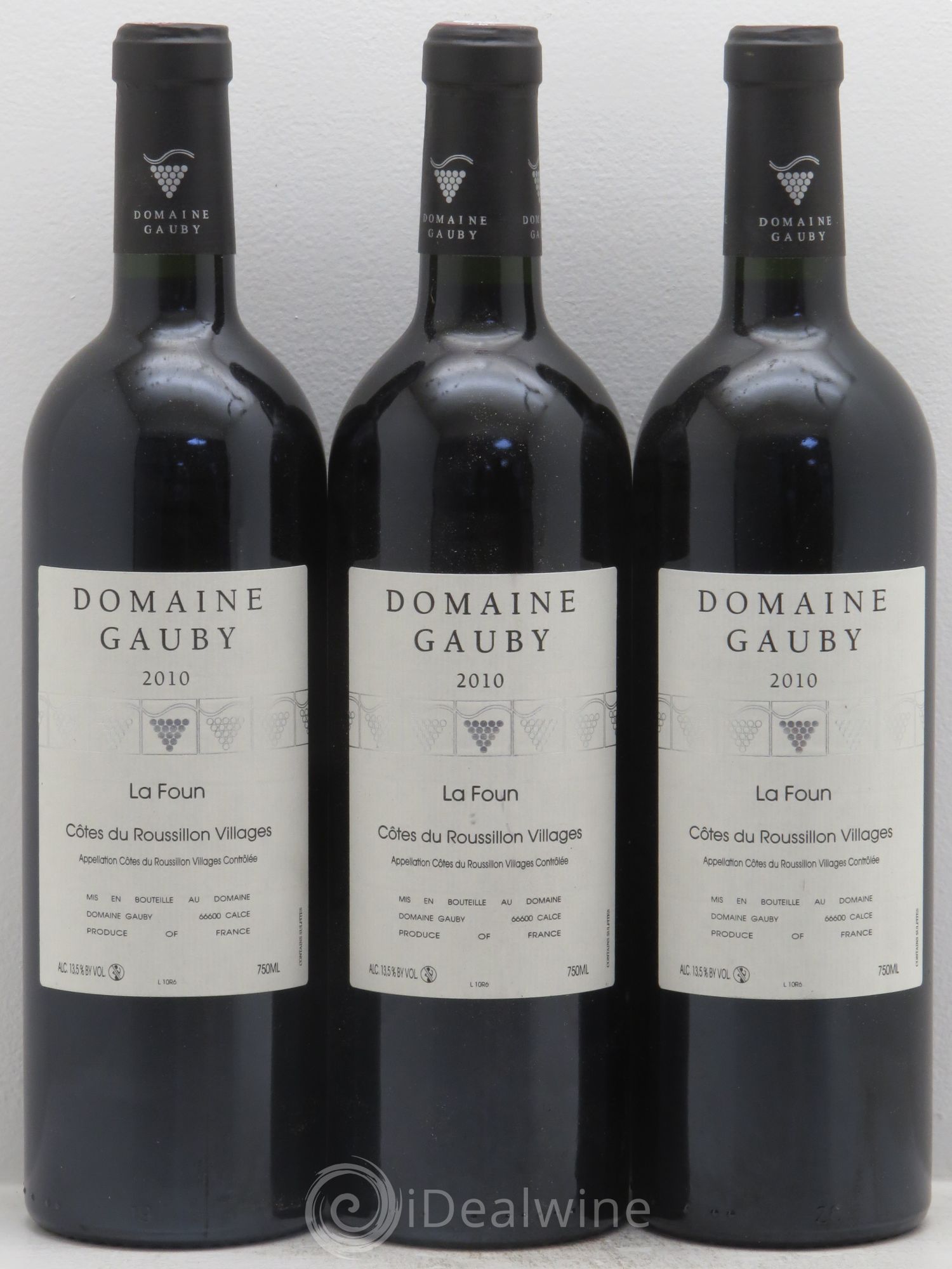 Côtes du Roussillon La Foun - Gérard et Ghislaine Gauby 2010 - Posten von 3 Flaschen - 0