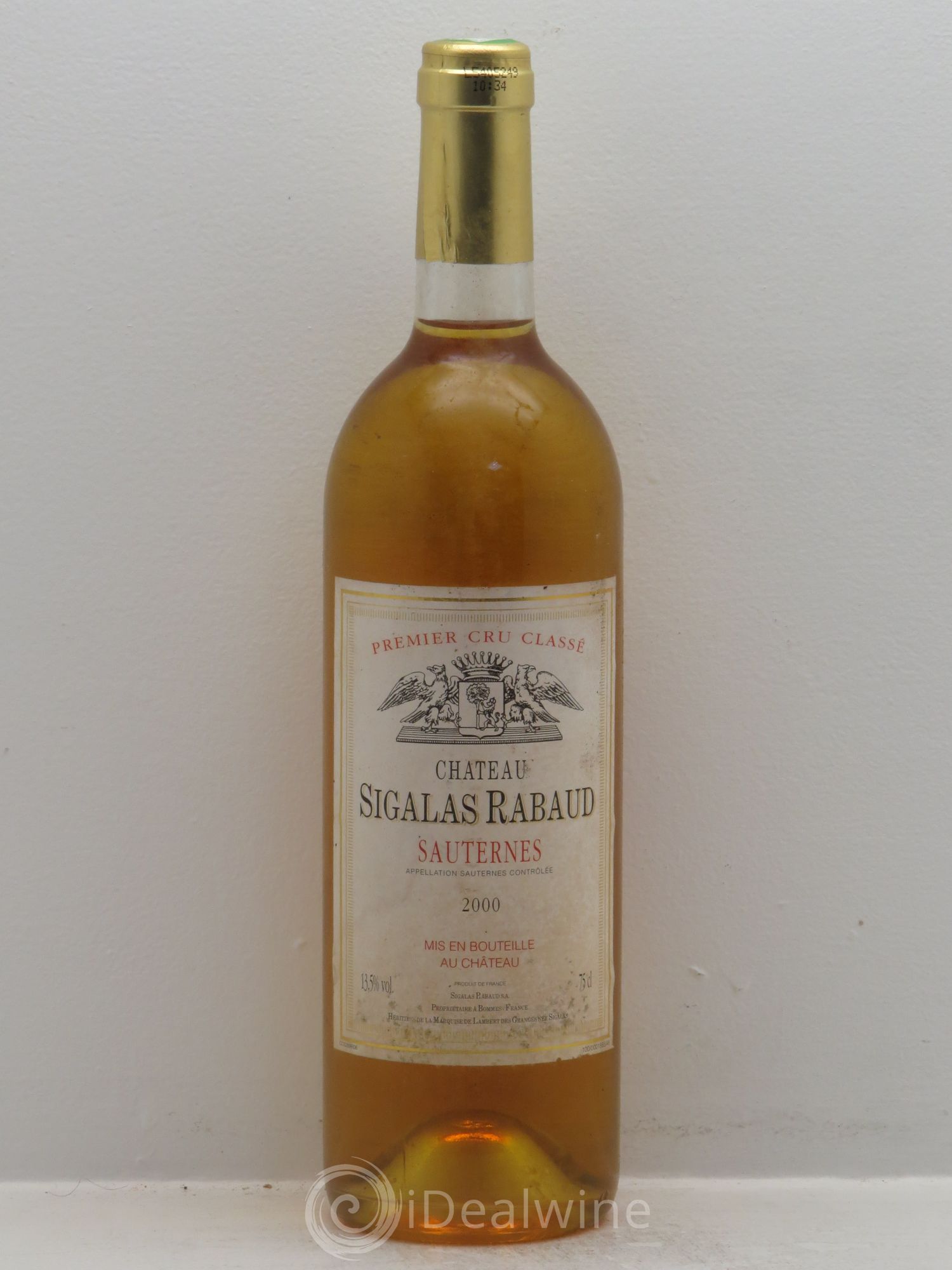 Château Sigalas Rabaud 1er Grand Cru Classé 2000 - Lotto di 6 bottiglie - 0