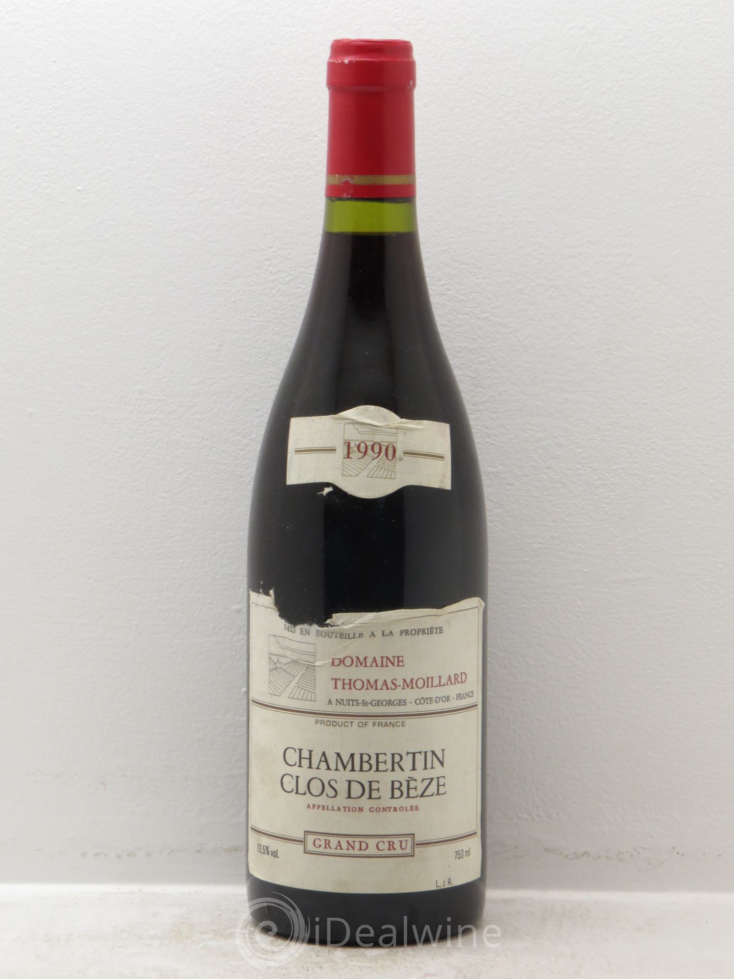 Chambertin Clos de Bèze Grand Cru Domaine Thomas Moillard 1990 - Lot de 1 bouteille - 0