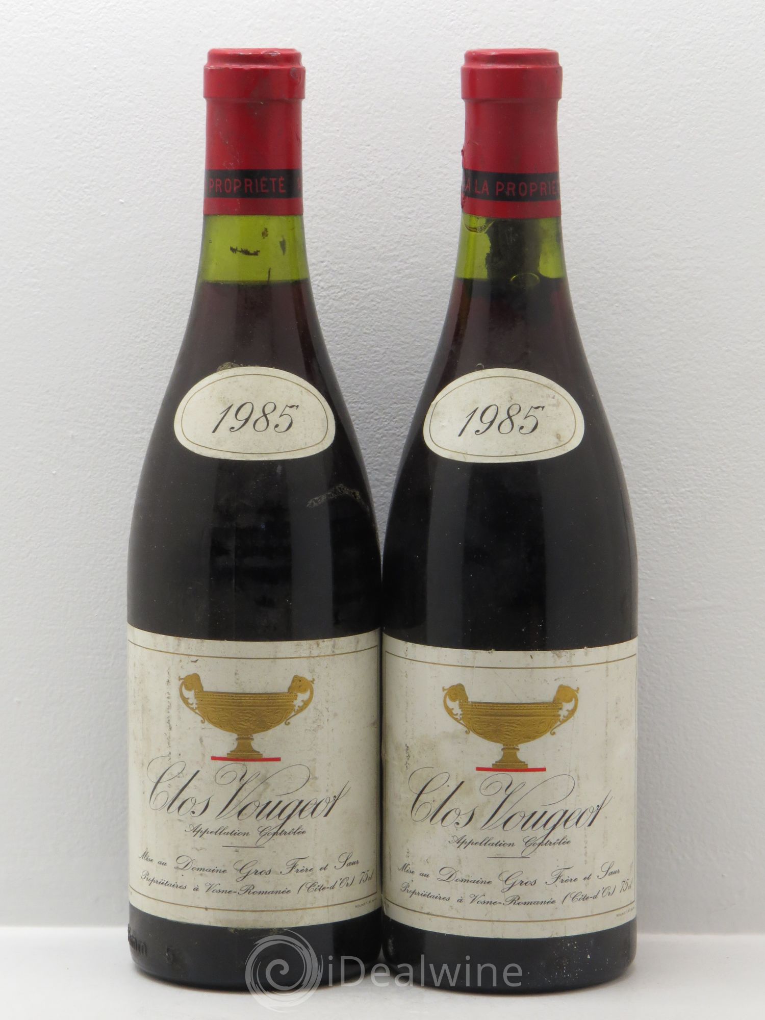 Clos de Vougeot Grand Cru Gros Frère & Soeur 1985 - Posten von 2 Flaschen - 0