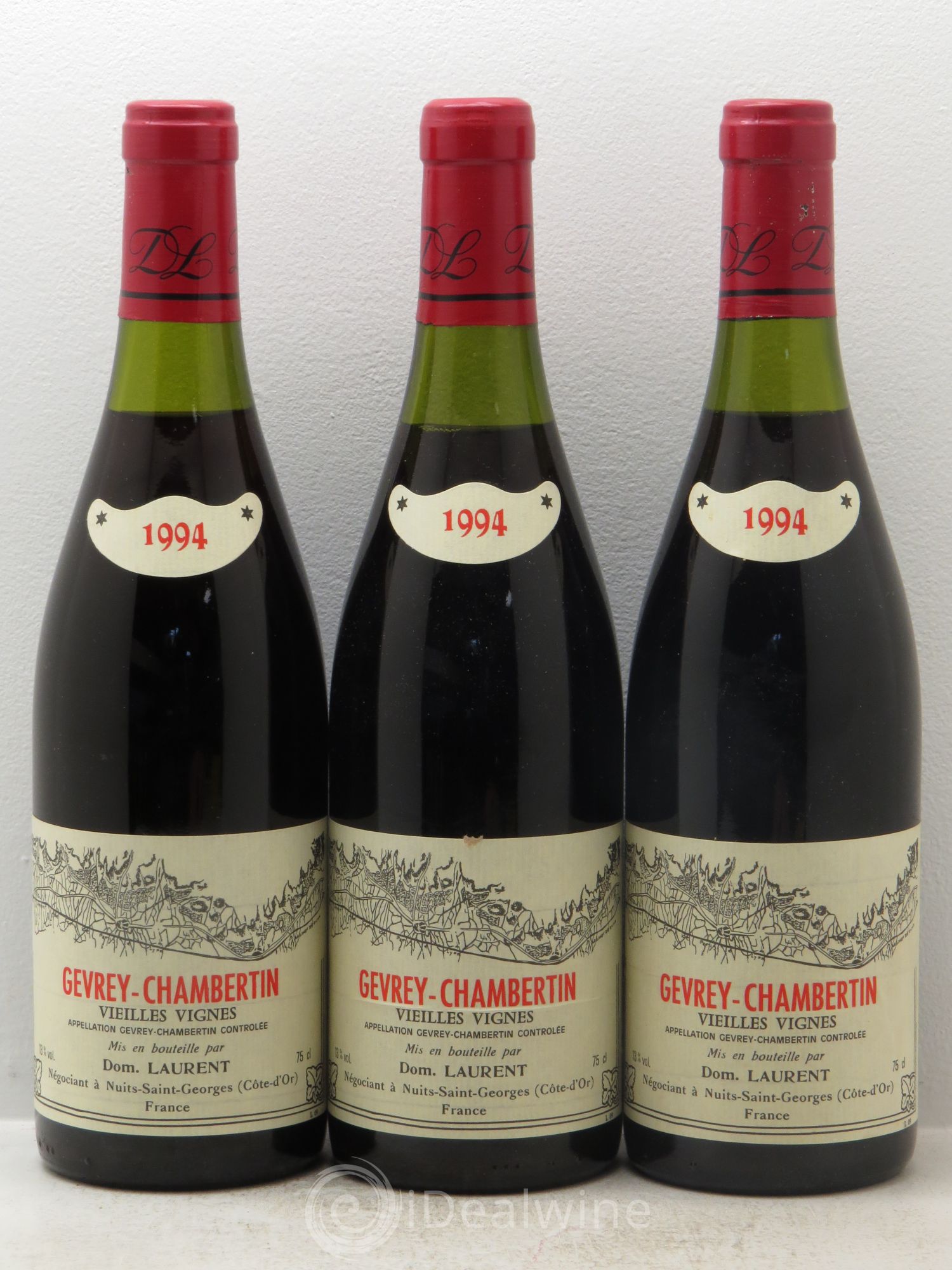 Gevrey-Chambertin Vieilles vignes Dominique Laurent 1994 - Lot de 3 bouteilles - 0