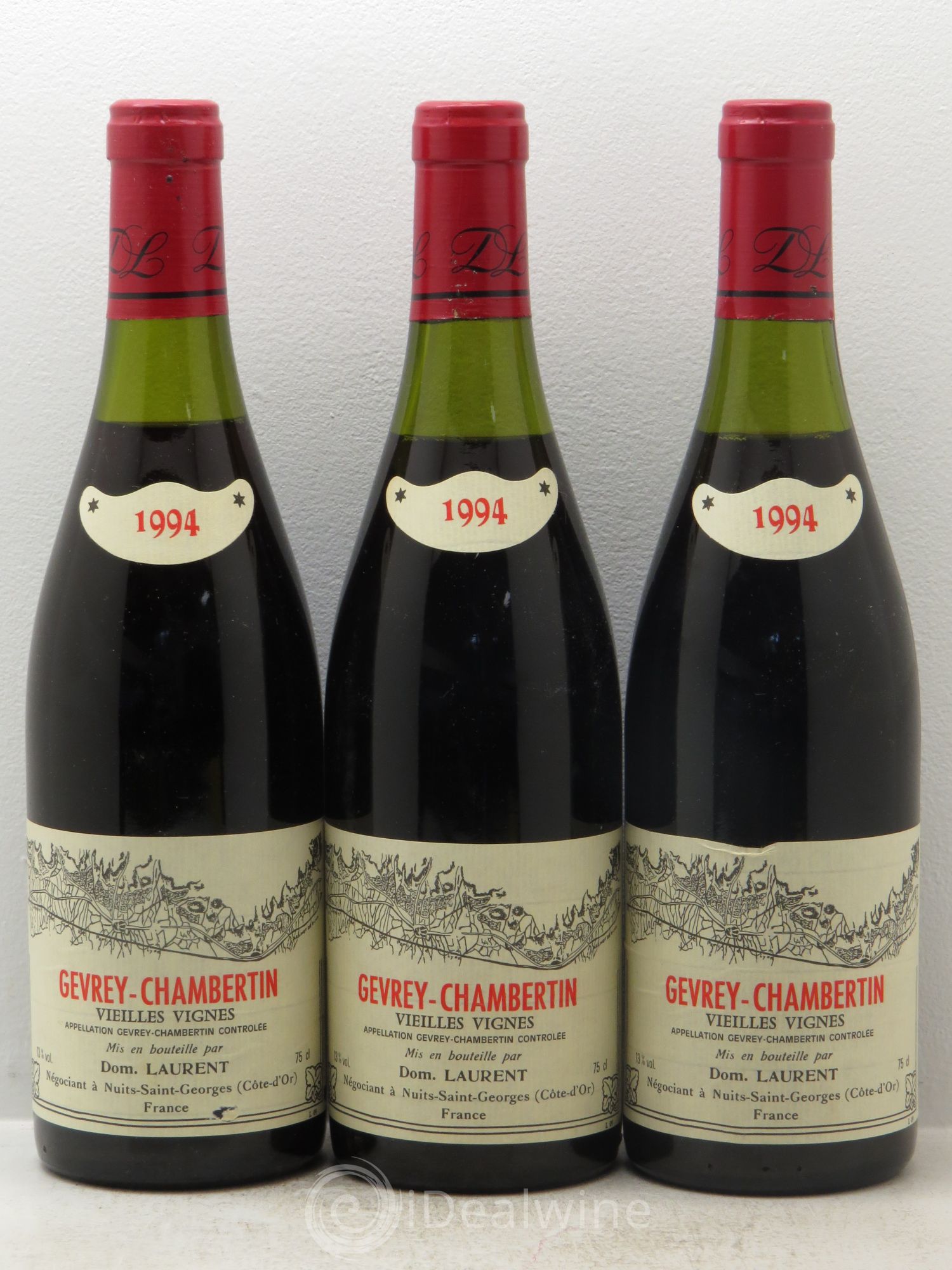 Gevrey-Chambertin Vieilles vignes Dominique Laurent 1994 - Lot de 3 bouteilles - 0