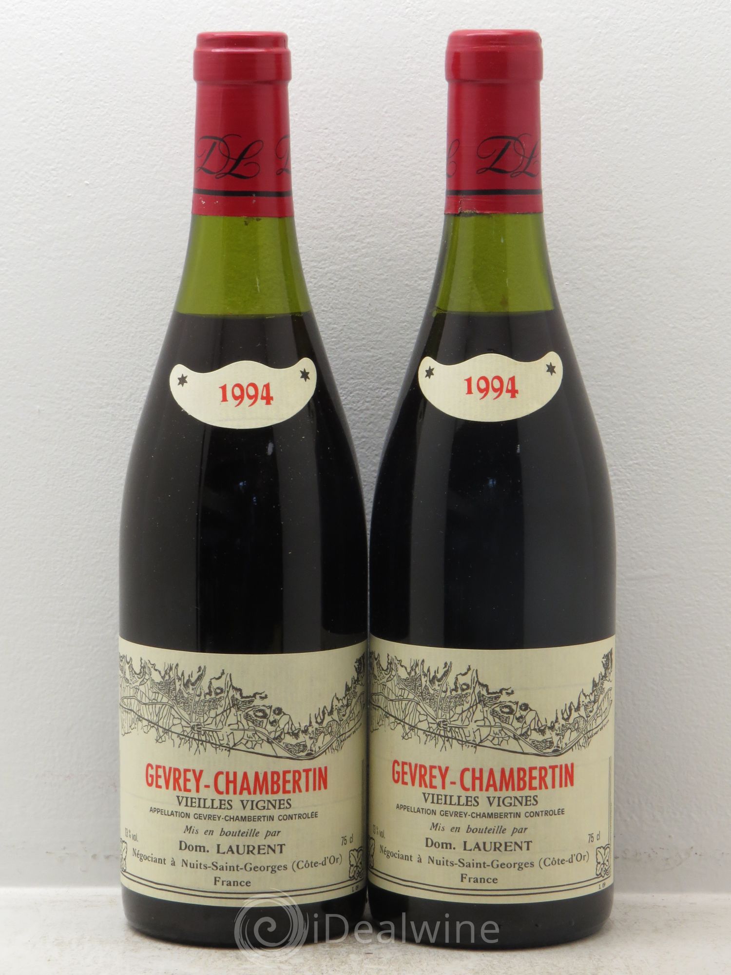 Gevrey-Chambertin Vieilles vignes Dominique Laurent 1994 - Lot de 2 bouteilles - 0