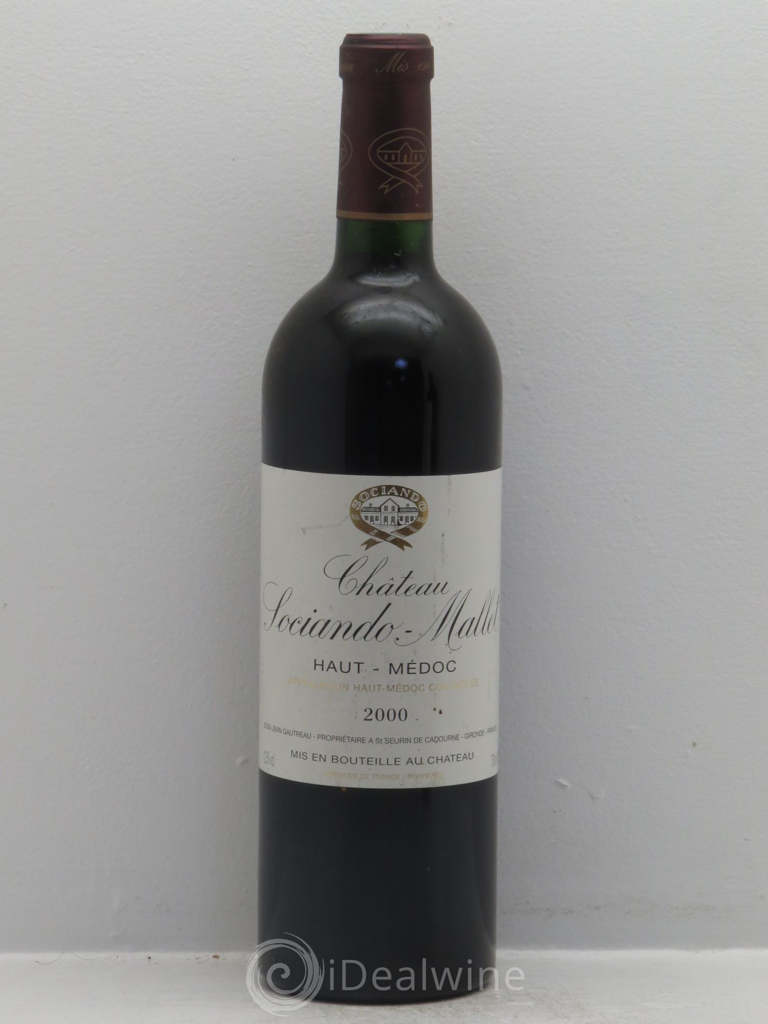 Château Sociando Mallet 2000 - Lot de 6 bouteilles - 0