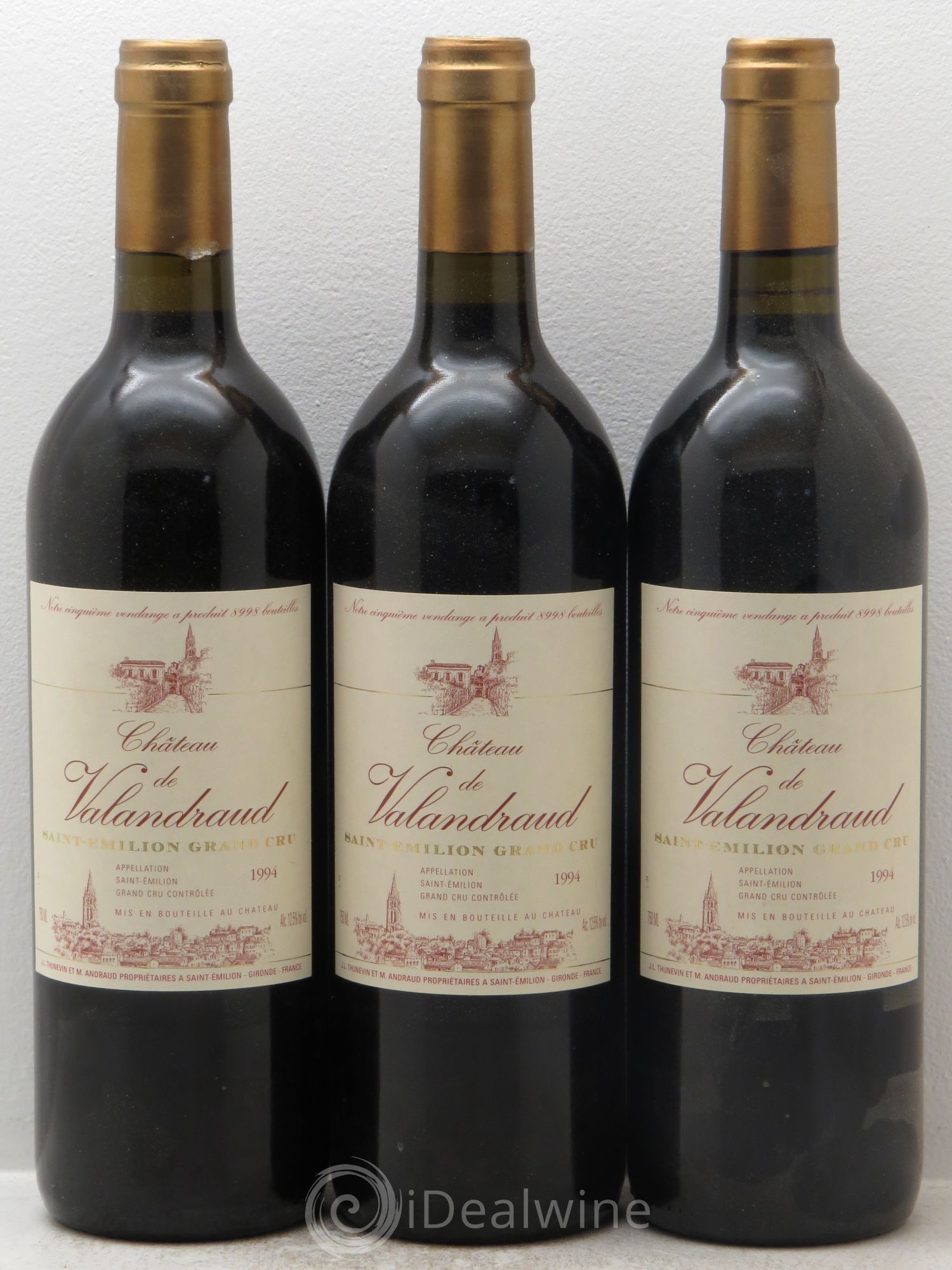 Château de Valandraud 1994 - Lot de 3 bouteilles - 0