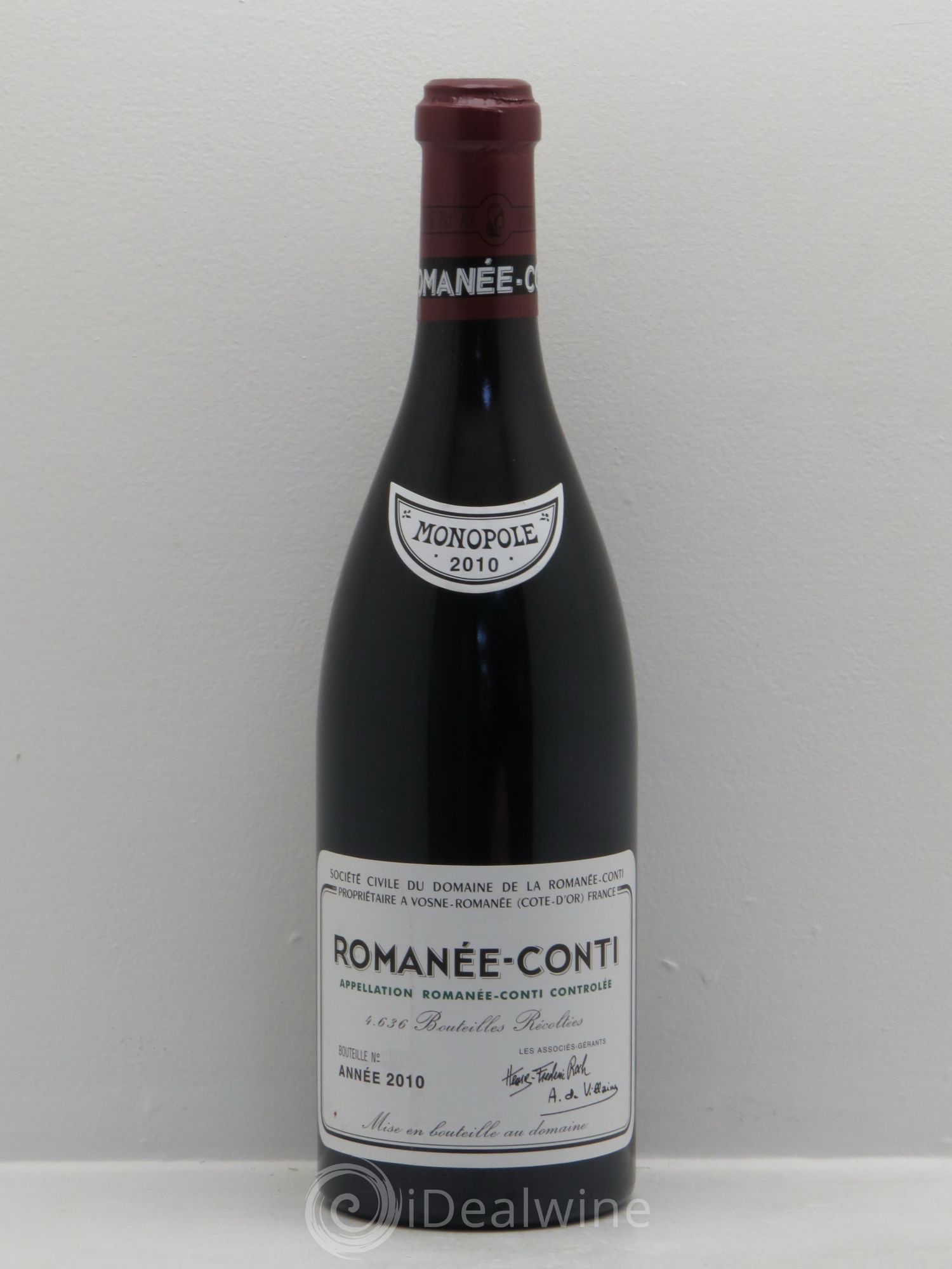 Romanée-Conti Grand Cru Domaine de la Romanée-Conti 2010 - Lot de 1 bouteille - 0