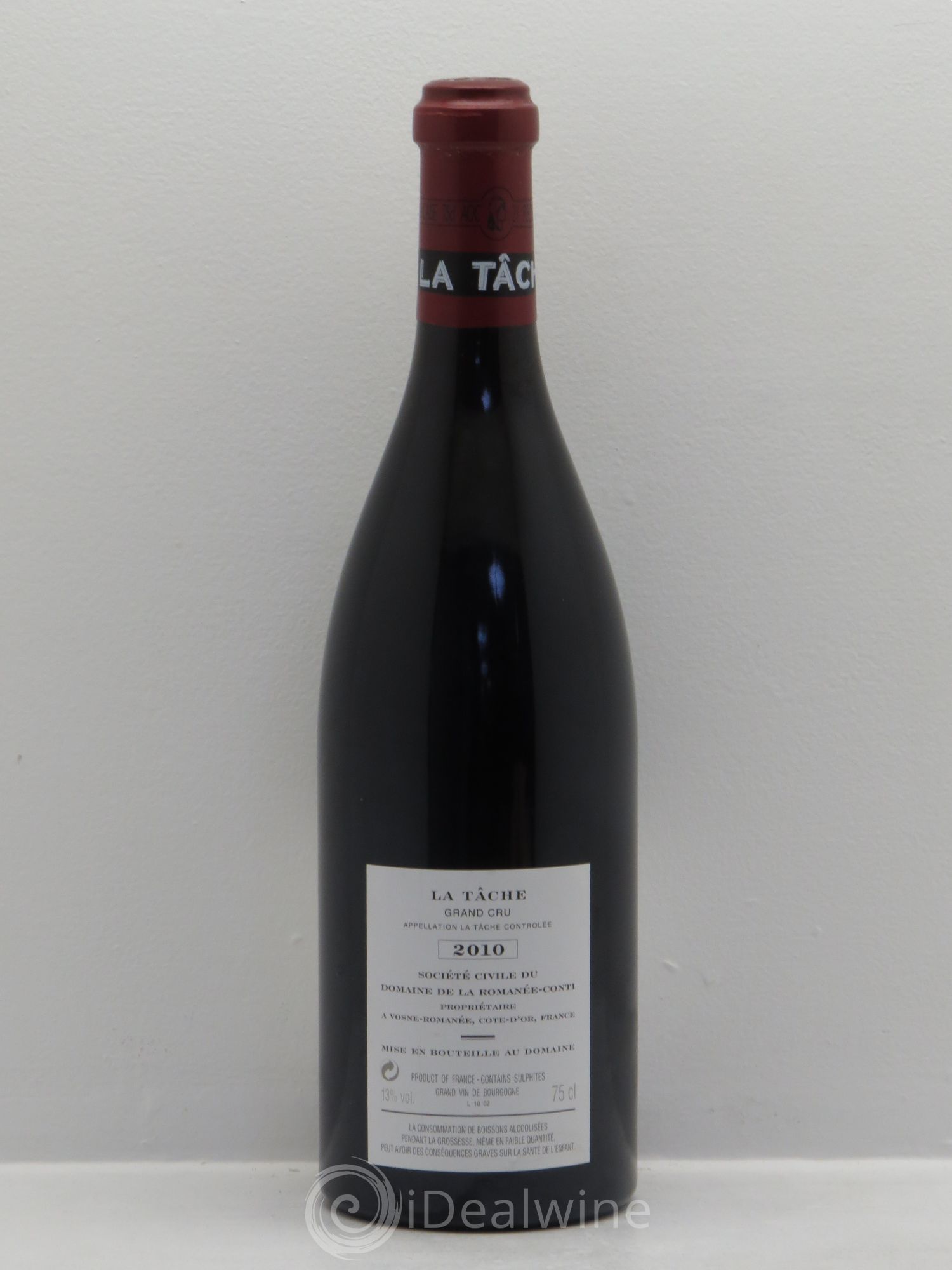 La Tâche Grand Cru Domaine de la Romanée-Conti 2010 - Lot de 1 bouteille - 1
