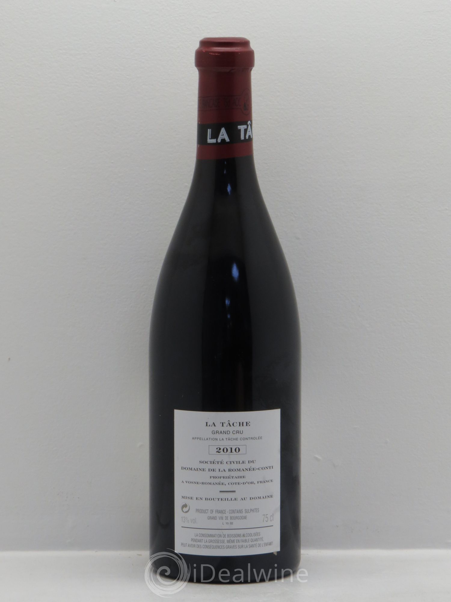 La Tâche Grand Cru Domaine de la Romanée-Conti 2010 - Lot de 1 bouteille - 1