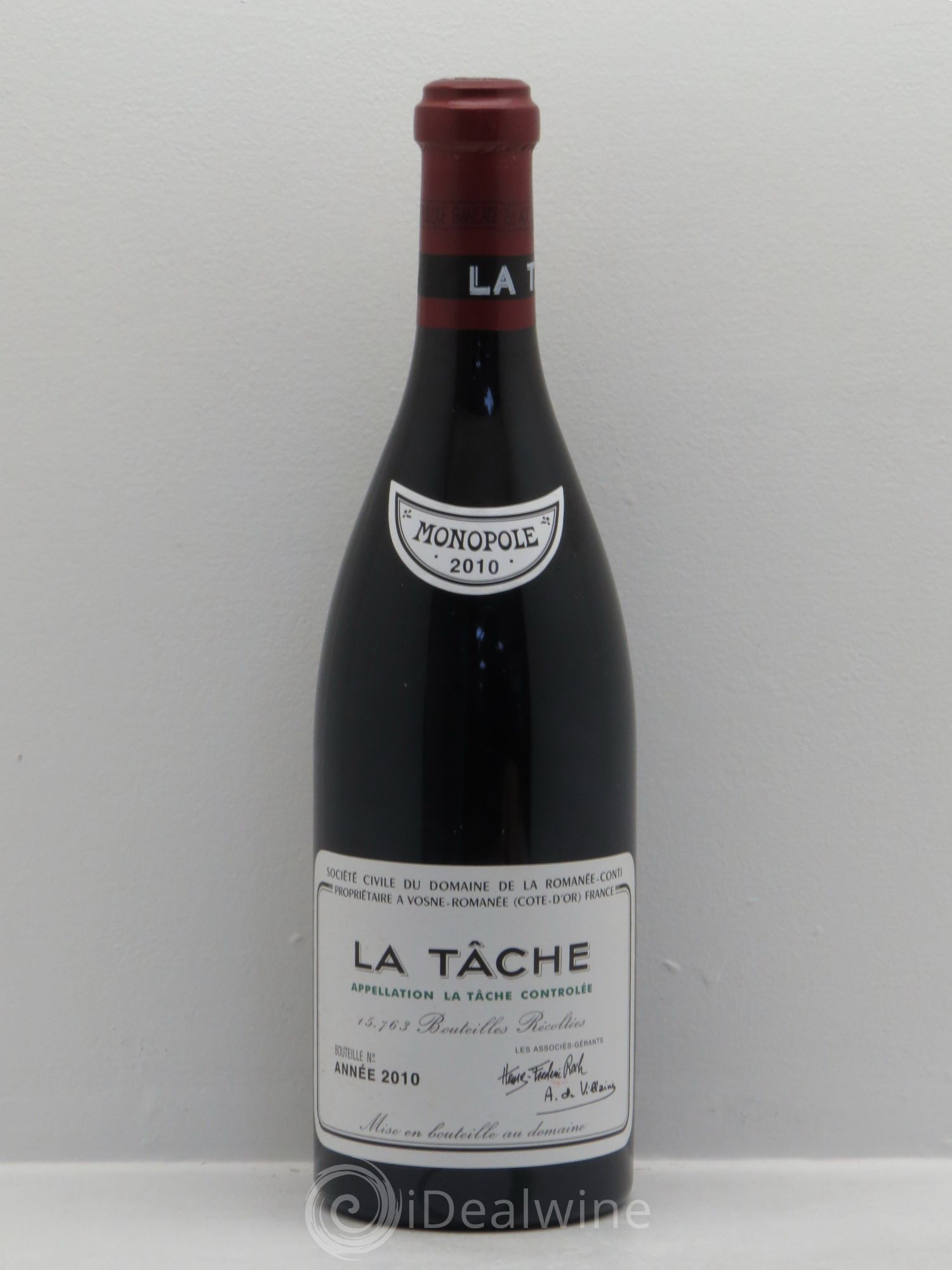 La Tâche Grand Cru Domaine de la Romanée-Conti 2010 - Lot de 1 bouteille - 0