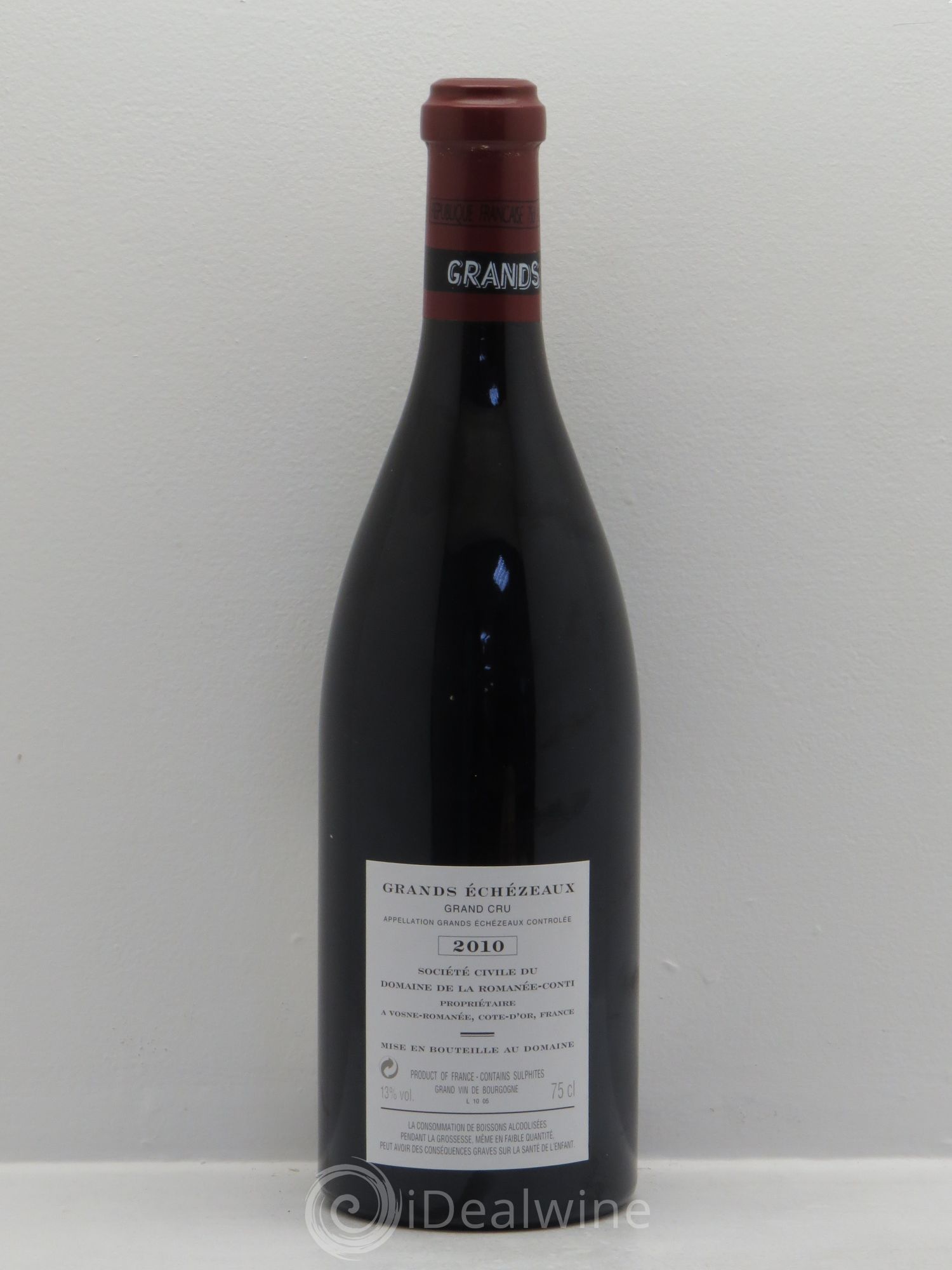 Grands-Echezeaux Grand Cru Domaine de la Romanée-Conti 2010 - Lot de 1 bouteille - 1